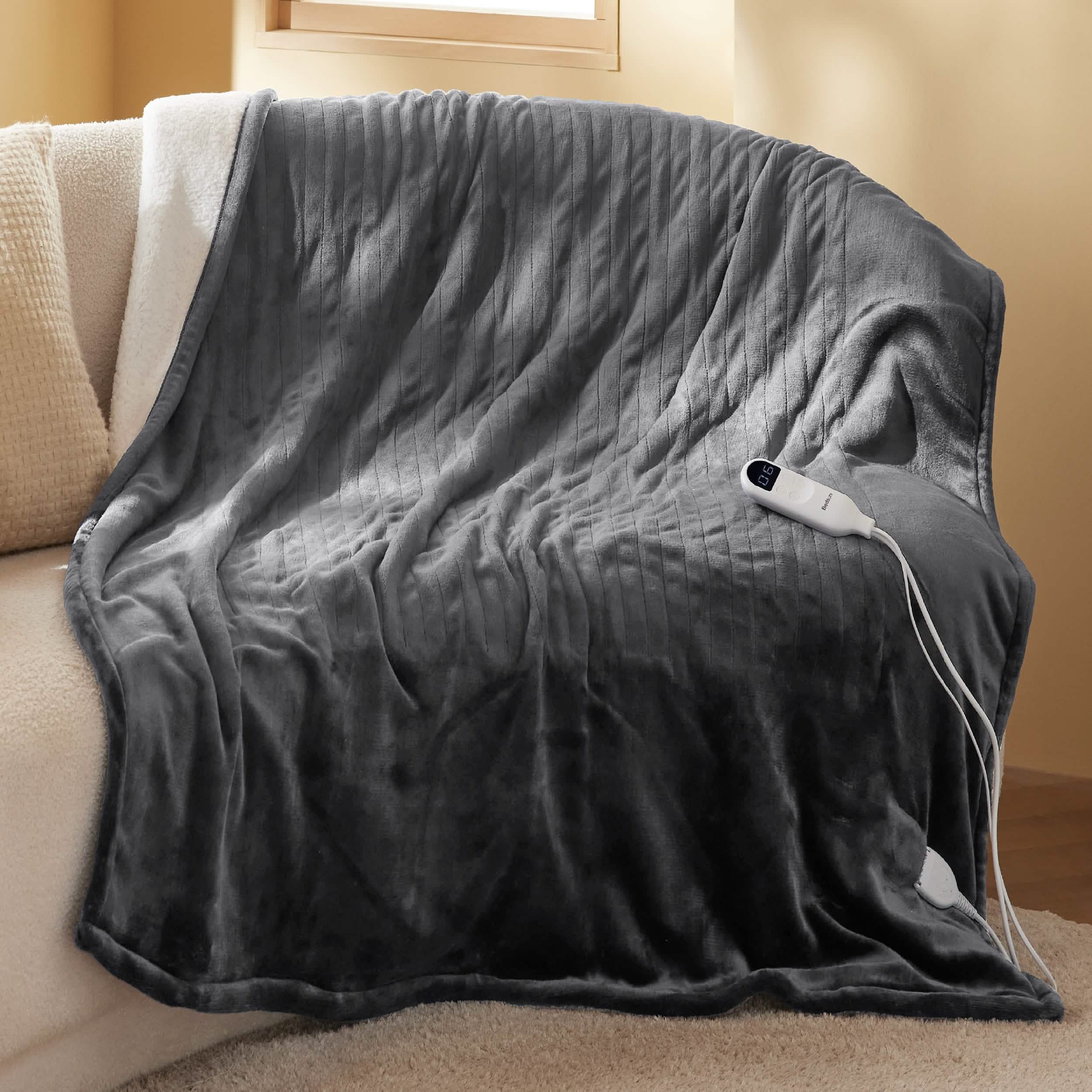 GentleSoft® Solid Flannel Heated Blanket
