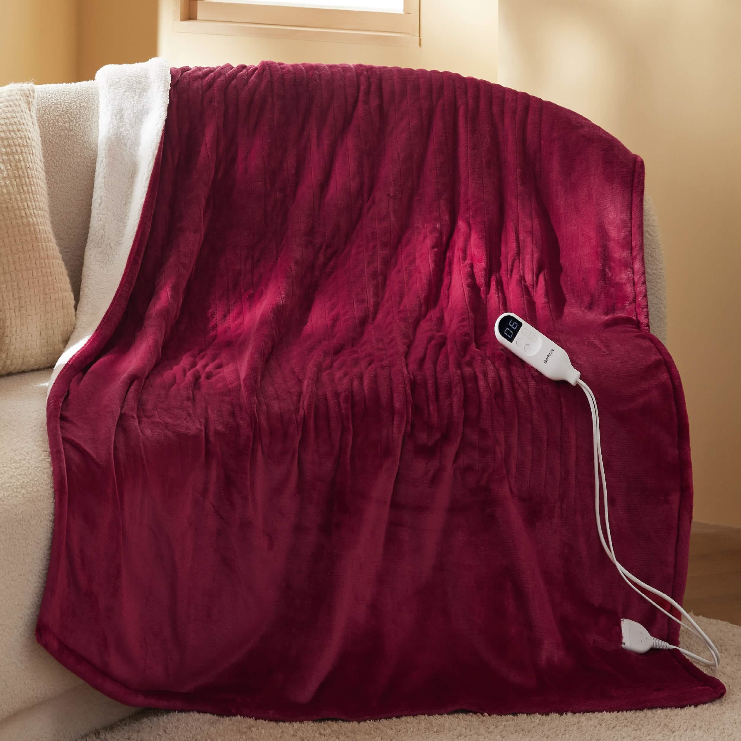 GentleSoft® Solid Flannel Heated Blanket