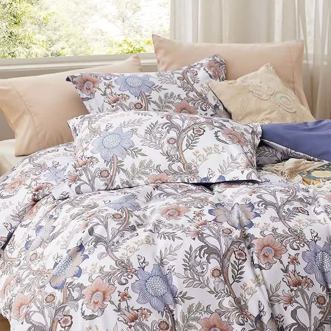 GentleSoft® Reversible Floral Duvet Cover Set