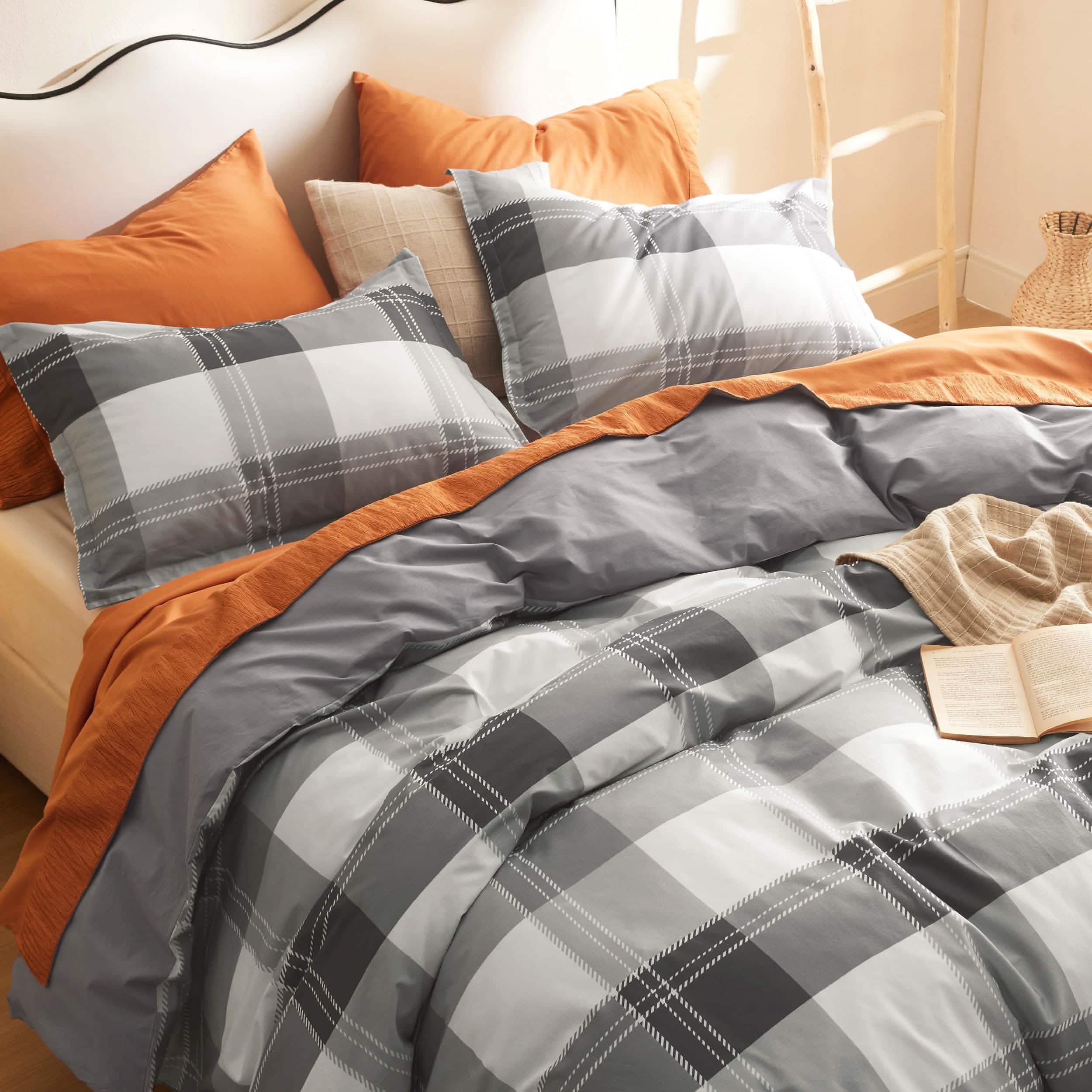 GentleSoft® 100% Cotton Reversible Floral Duvet Cover Set