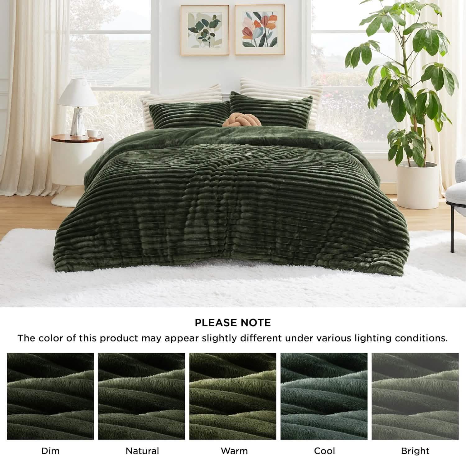 GentleSoft® Striped Flannel Comforter Set