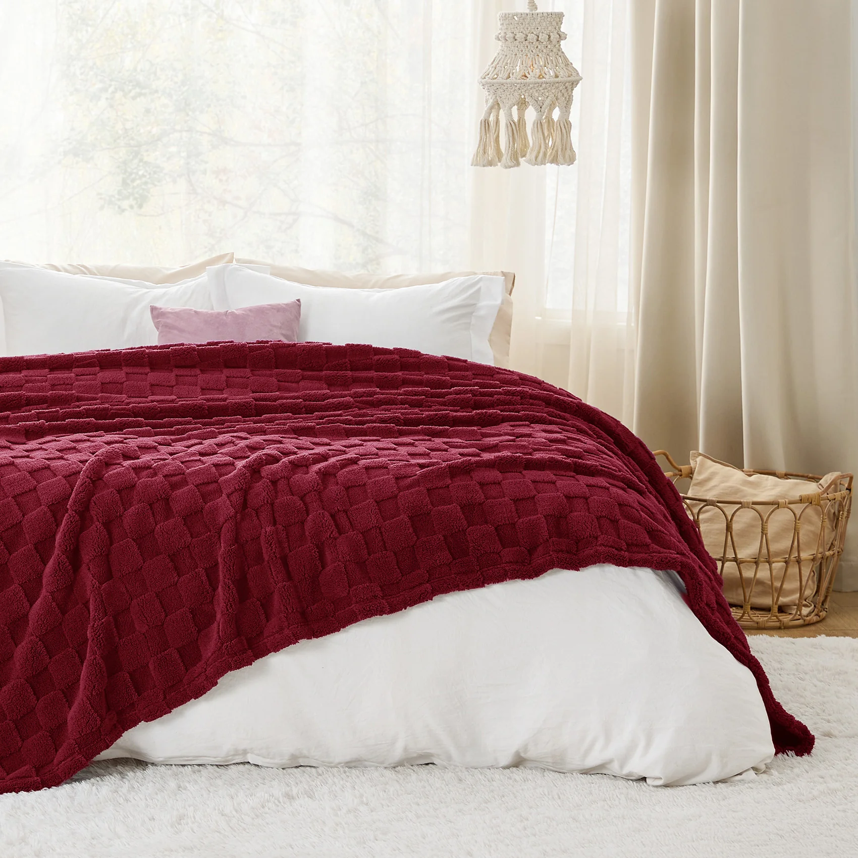 GentleSoft® Jacquard Shaggy Sherpa Blanket