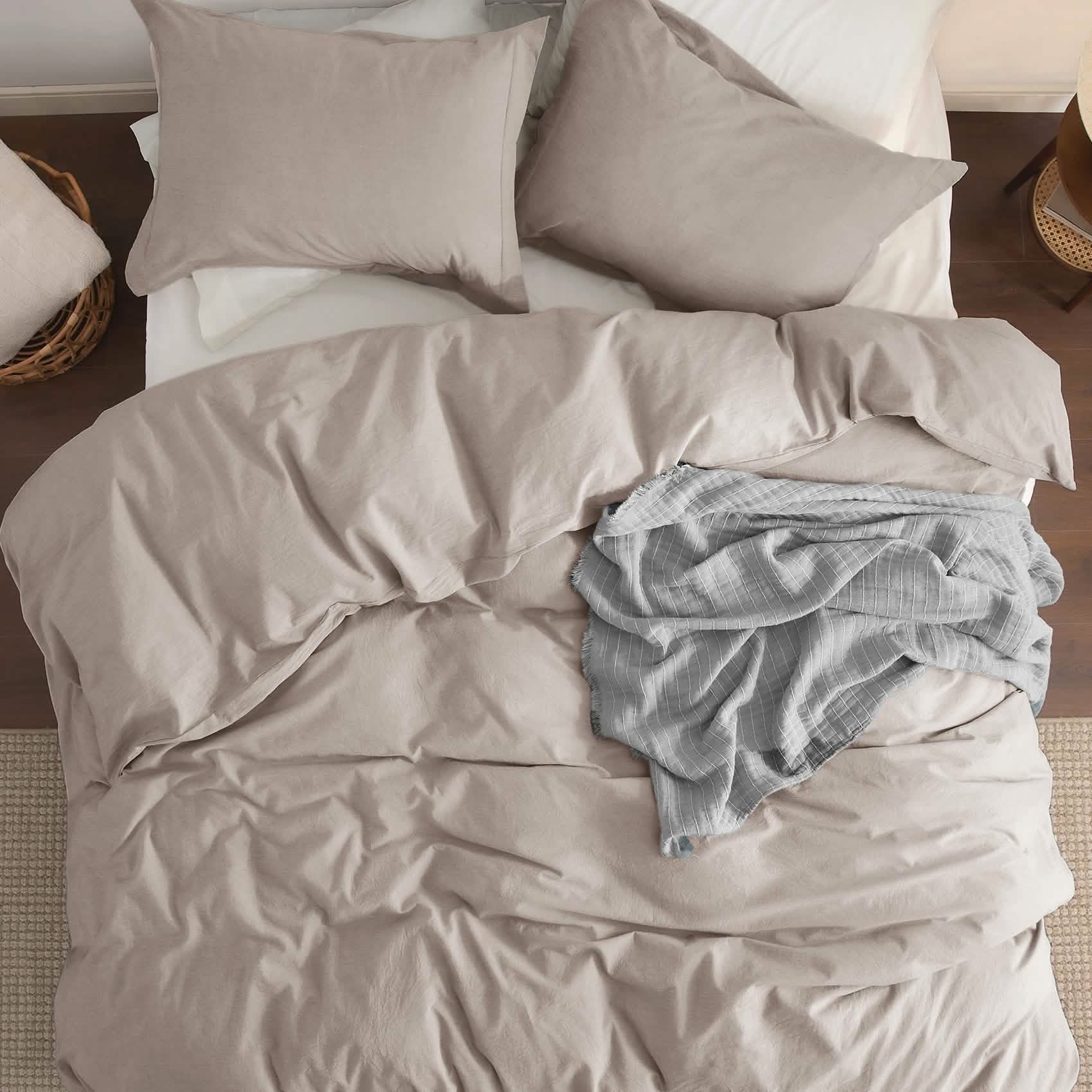 GentleSoft® Washed Cotton Duvet Cover Set