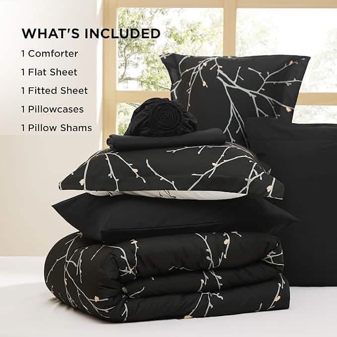 GentleSoft® Tree Branch Floral Pattern Bed-in-a-Bag