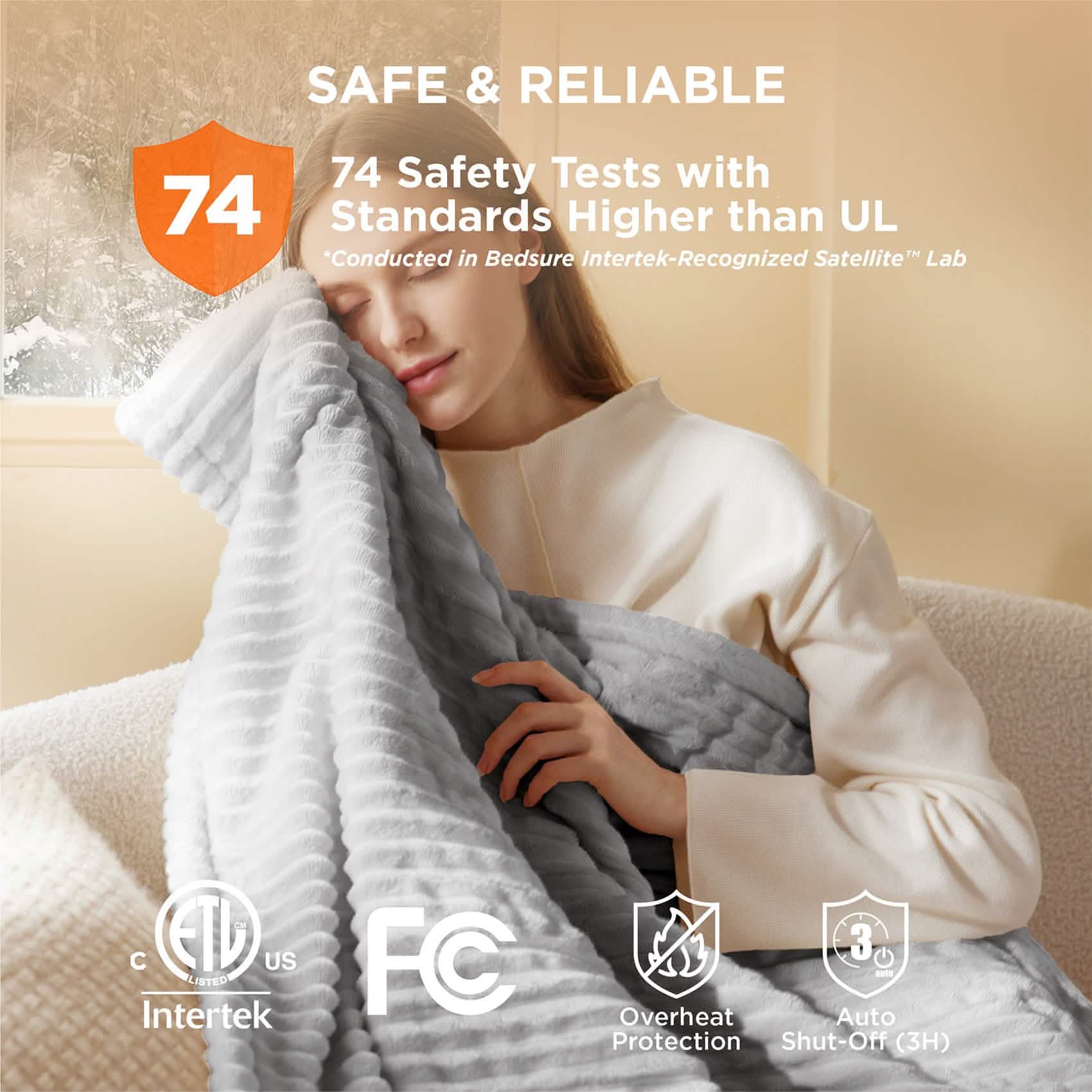 GentleSoft® Ribbed Heated Blanket