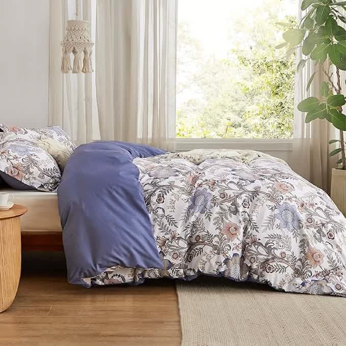 GentleSoft® Reversible Floral Duvet Cover Set