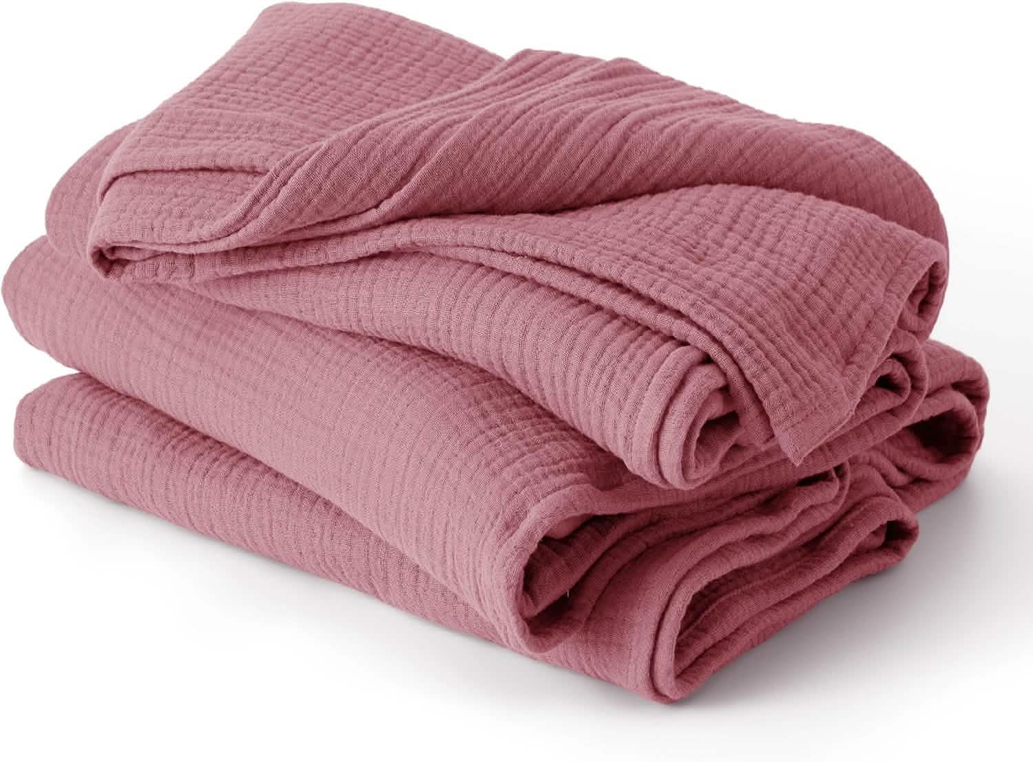 GentleSoft® 100% Cotton Gauze Spring Throw Blanket