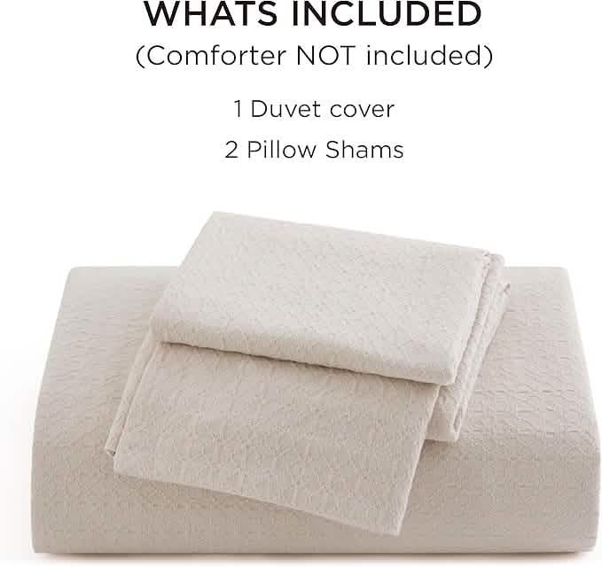 GentleSoft® 100% Cotton Diamond Jacquard Duvet Cover Set