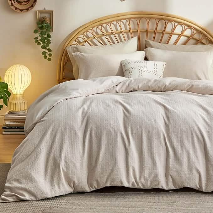 GentleSoft® 100% Cotton Diamond Jacquard Duvet Cover Set