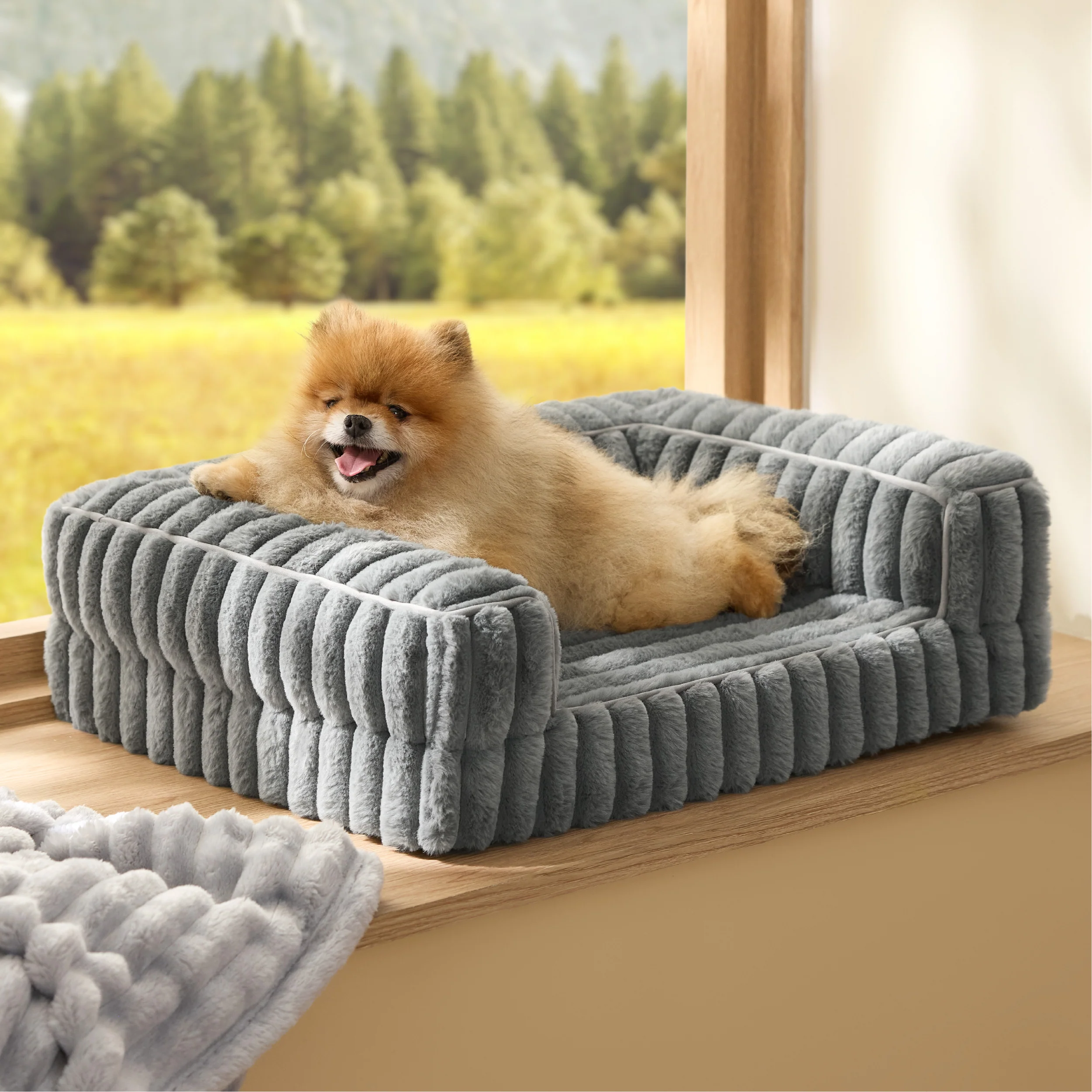 Corduroy Fleece Pet Sofa