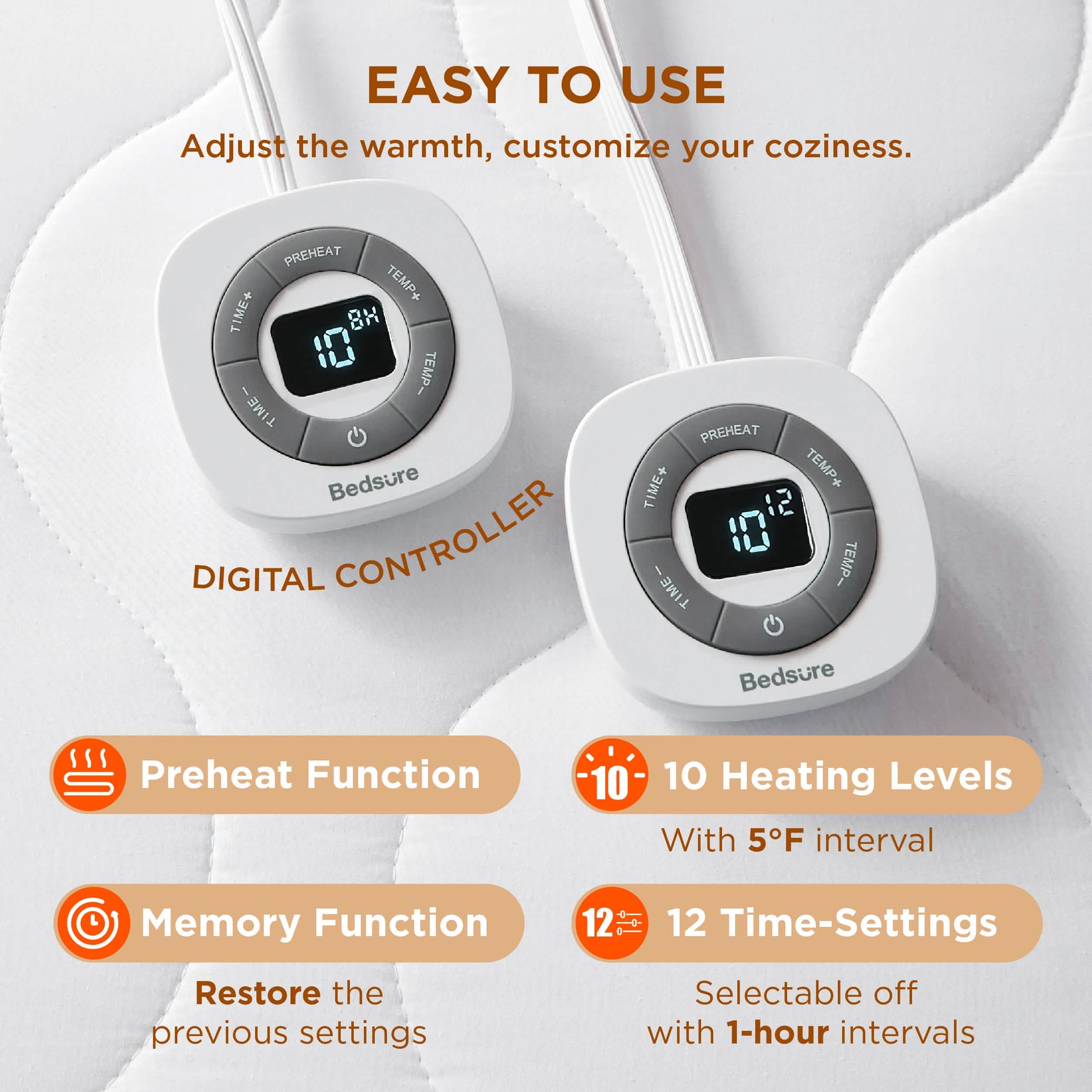 GentleSoft® Waterproof Cotton Heated Mattress Pad