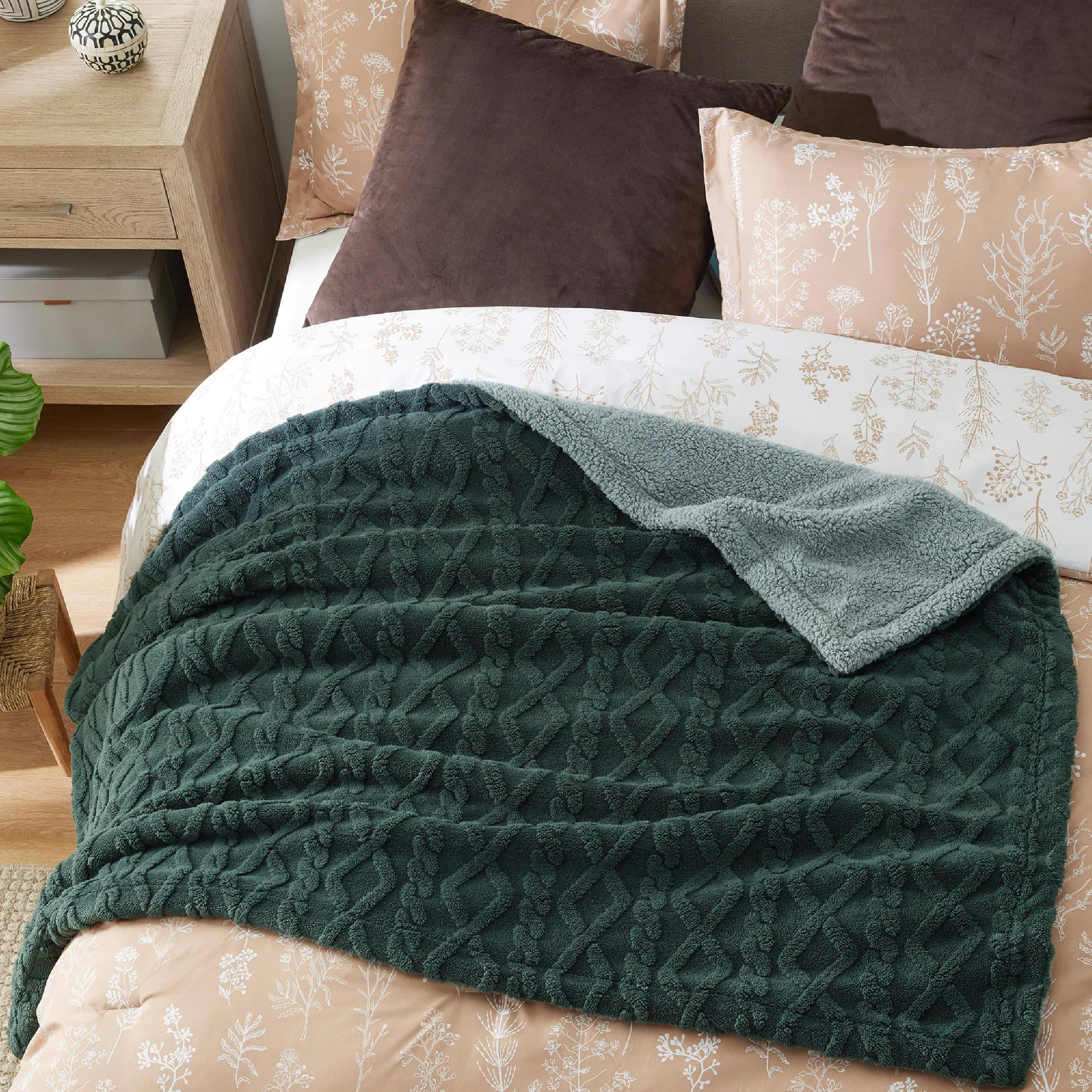 GentleSoft® Sherpa Throw Blanket For Couch