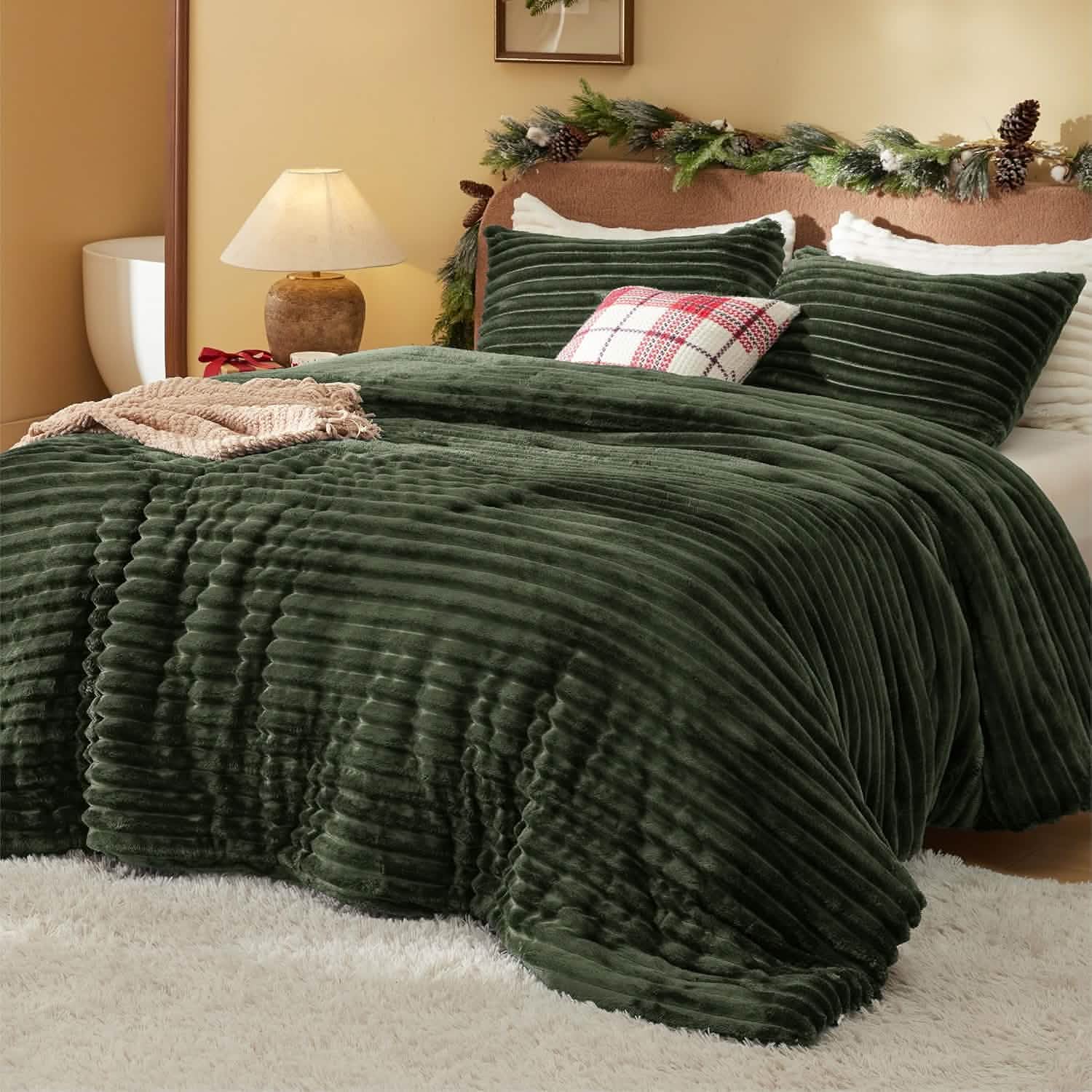GentleSoft® Striped Flannel Comforter Set