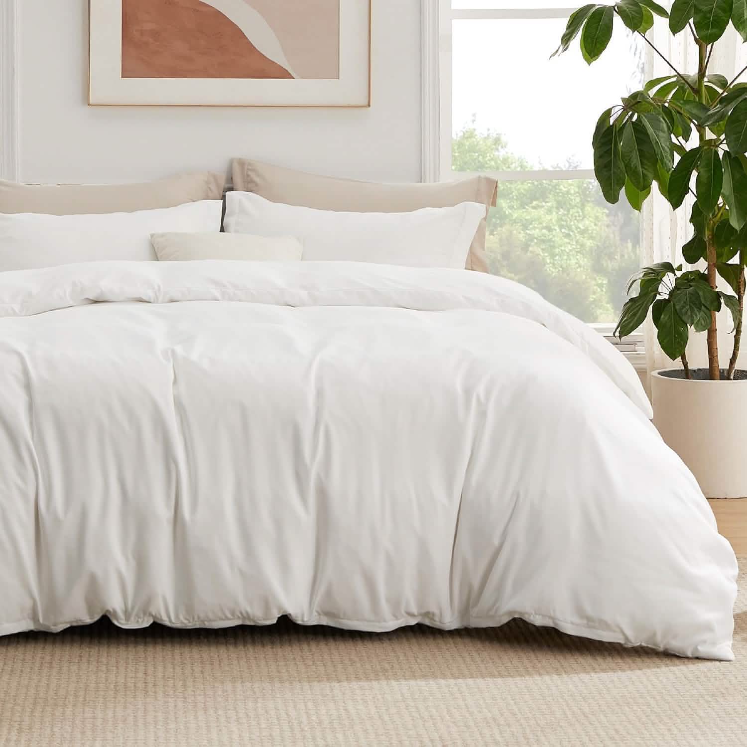 GentleSoft® Brushed Microfiber Duvet Cover Sets With Fitted Sheet