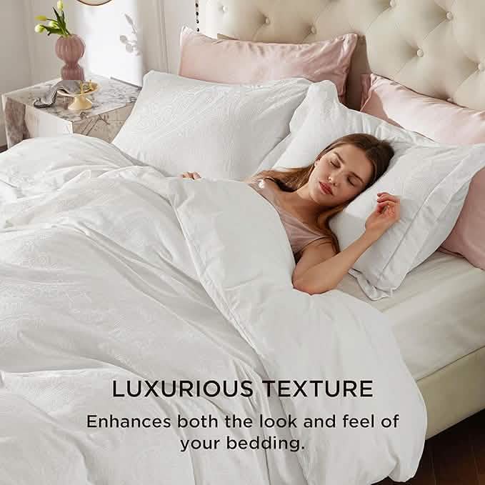 GentleSoft® 100% Cotton European Palace Jacquard Duvet Cover Set