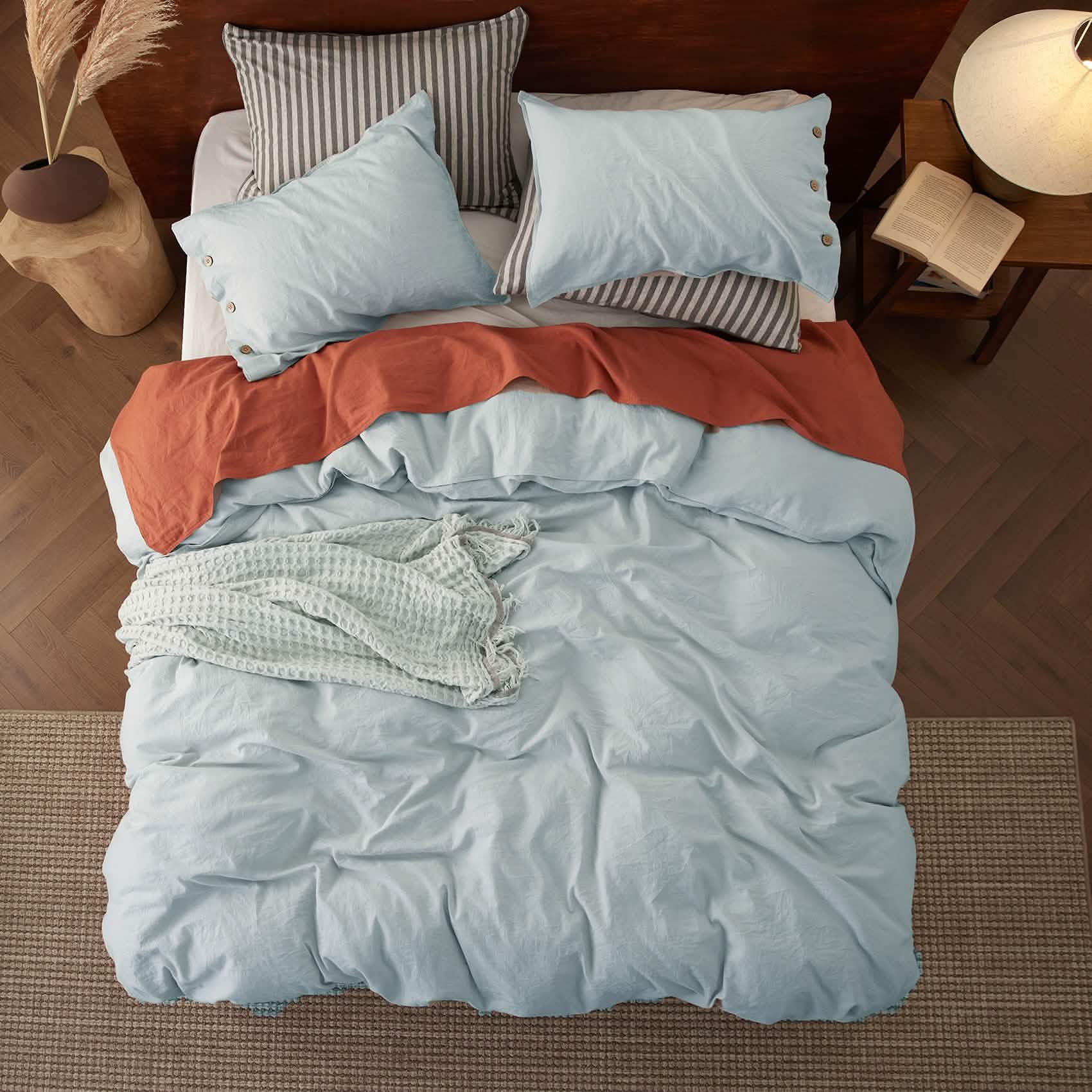 GentleSoft® Cotton Linen Hybrid Duvet Cover Set