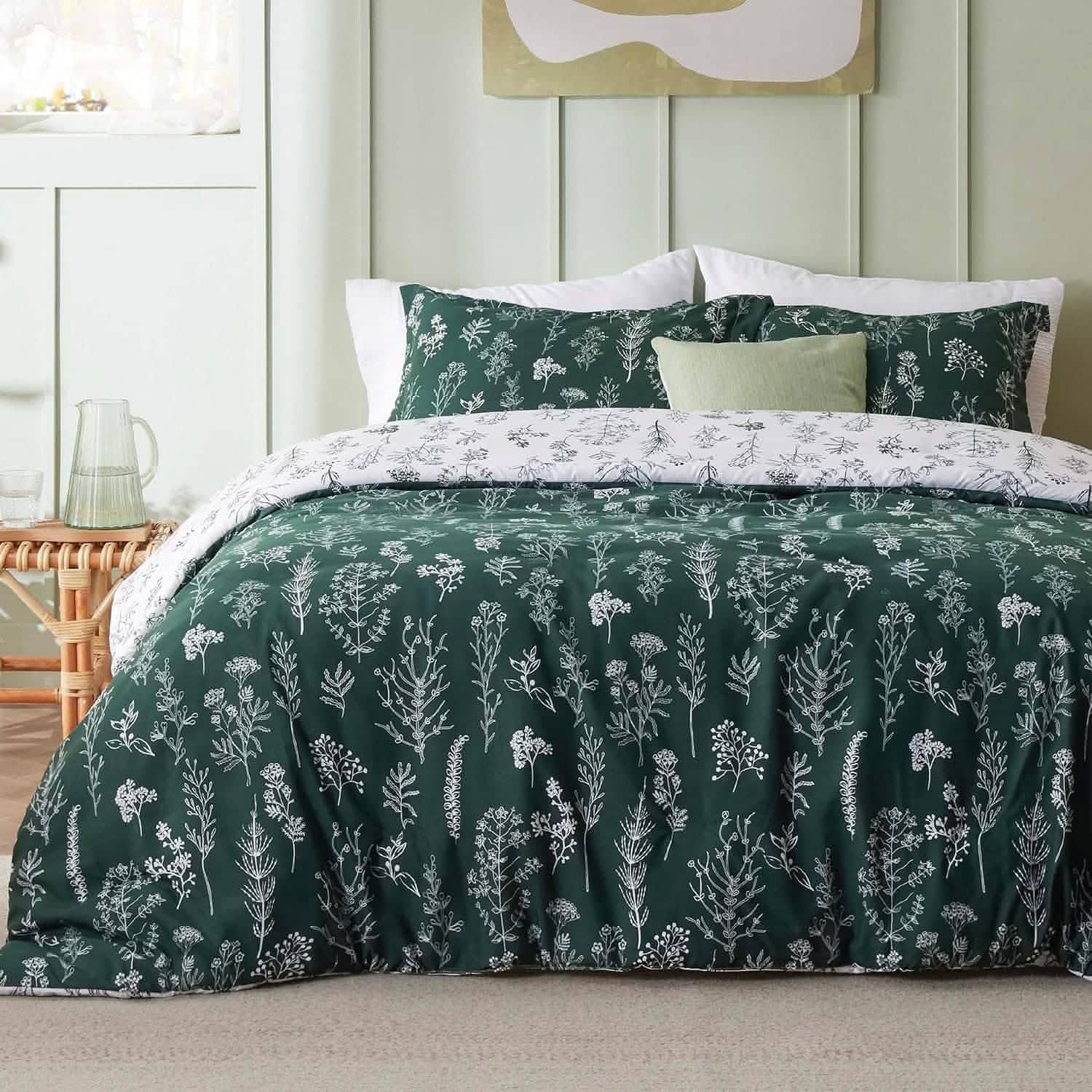 GentleSoft® Reversible Floral Print Duvet Cover Set