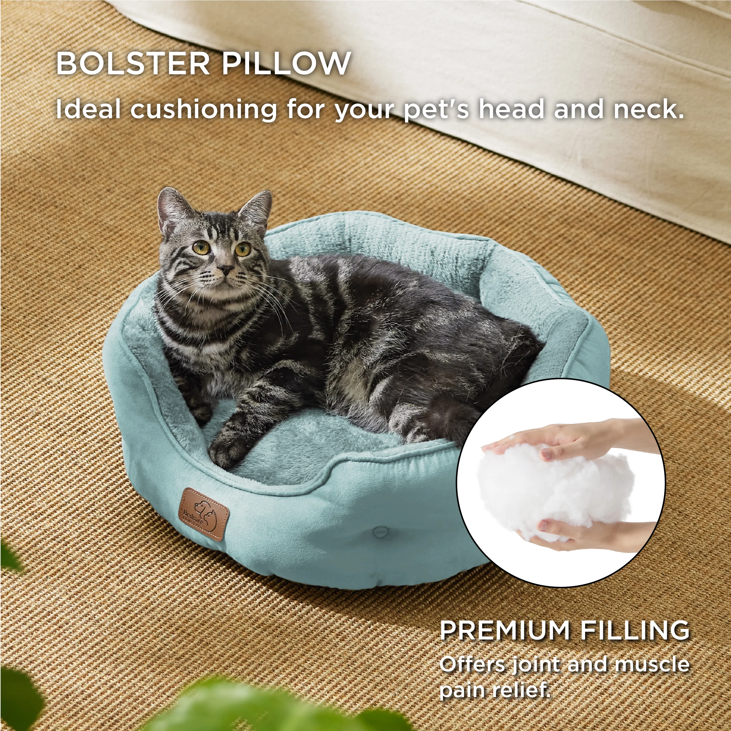 Solid Round Pet Bed