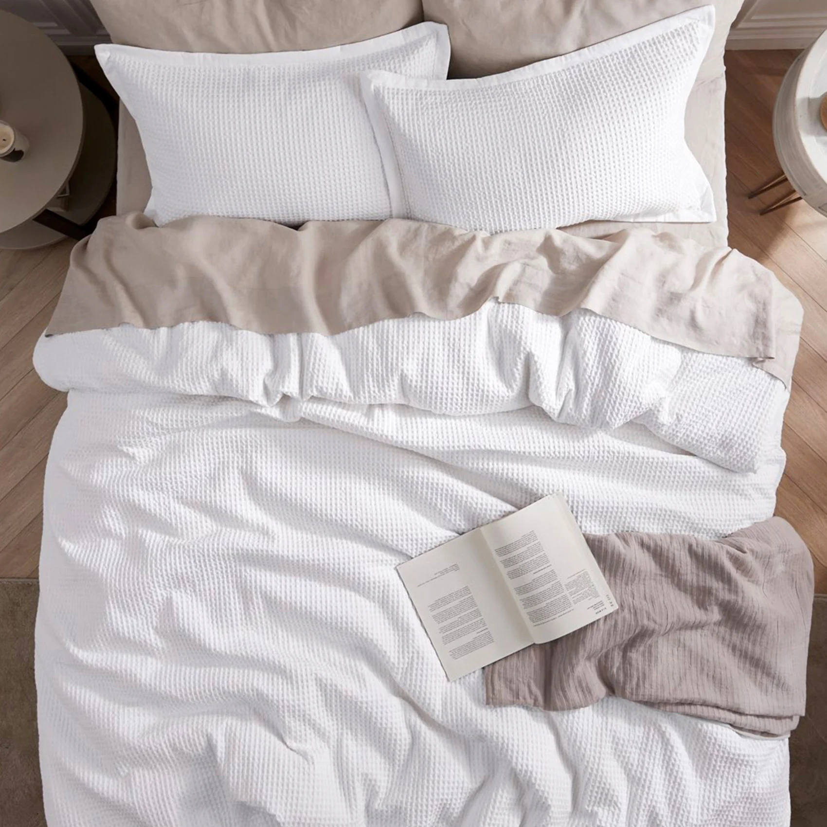 GentleSoft® Cotton Waffle Weave Duvet Cover Set