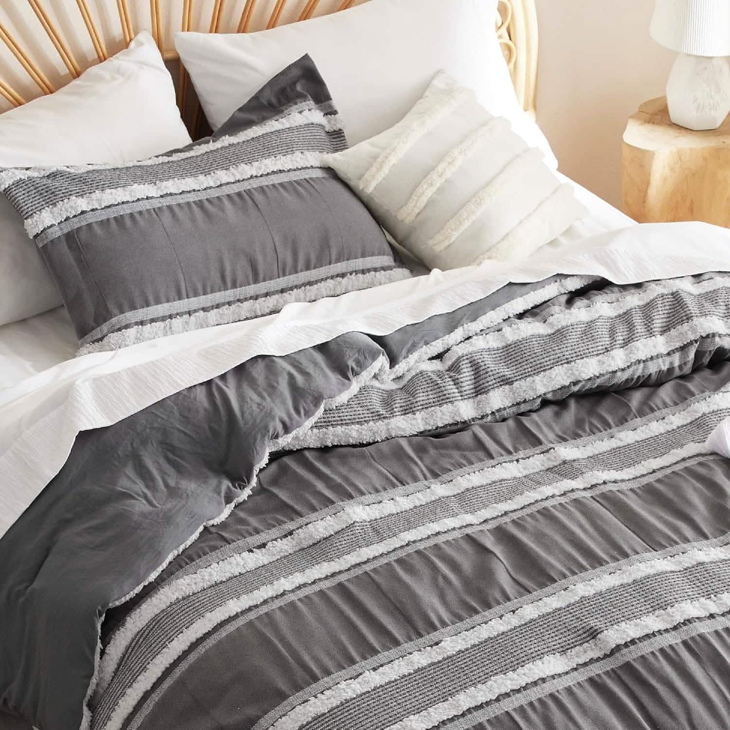 GentleSoft® Exotic Foliage Dark Grey Comforter Set
