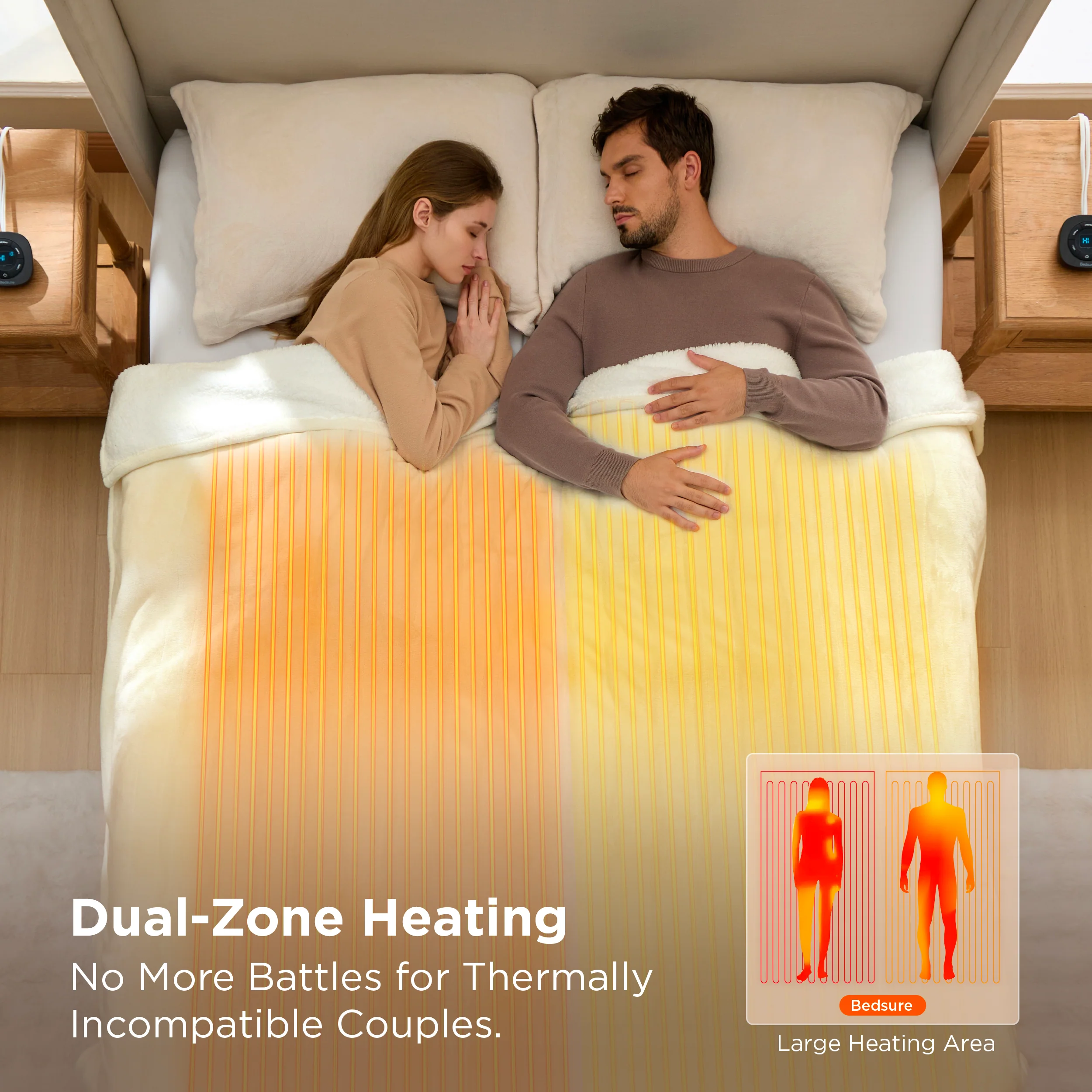 GentleSoft® Solid Flannel Heated Blanket