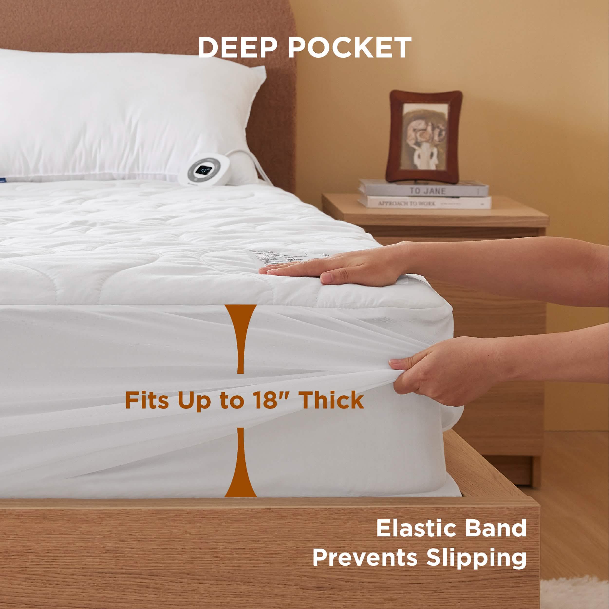 GentleSoft® Waterproof Cotton Heated Mattress Pad