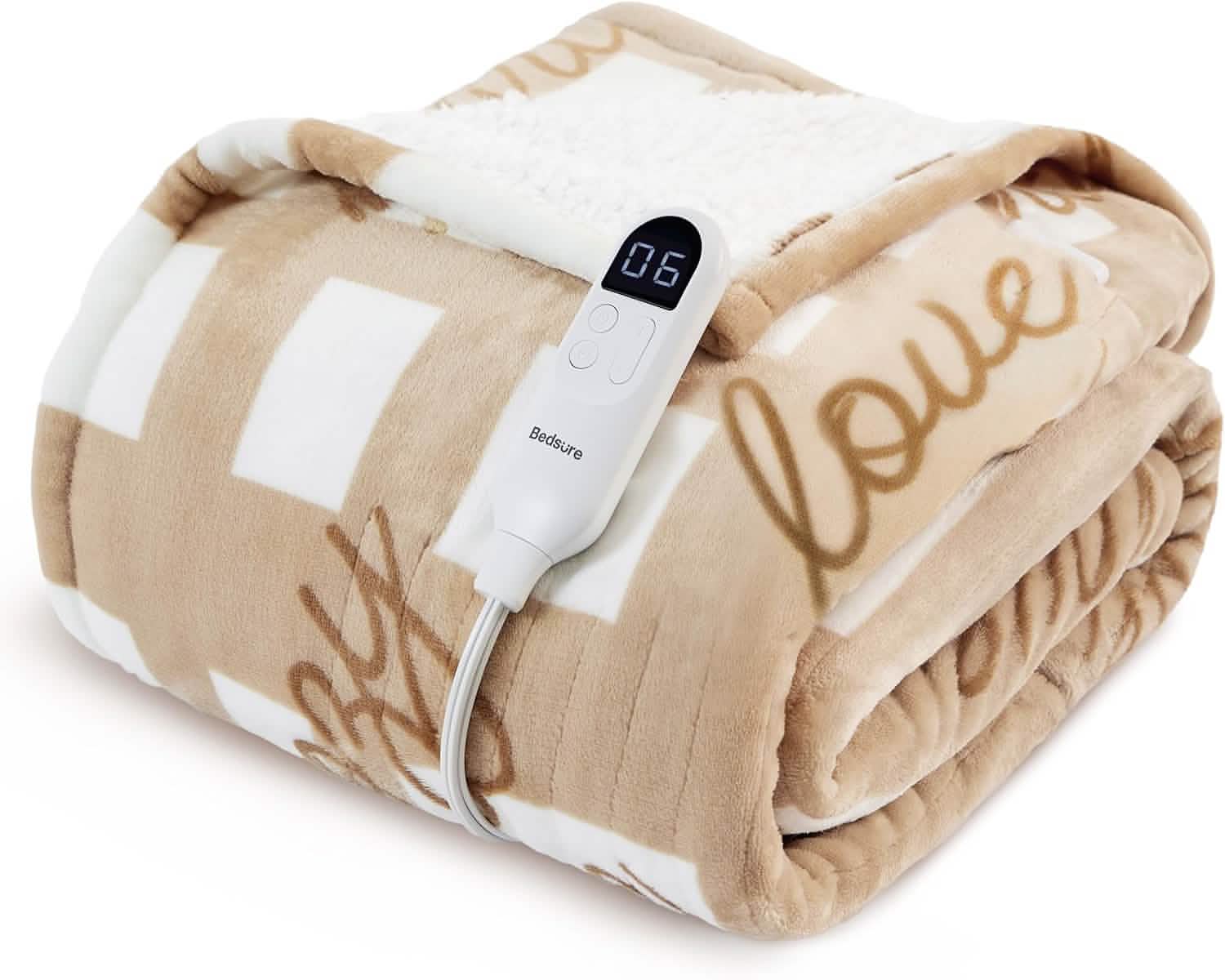 GentleSoft® Christmas Printed Flannel Heated Blanket