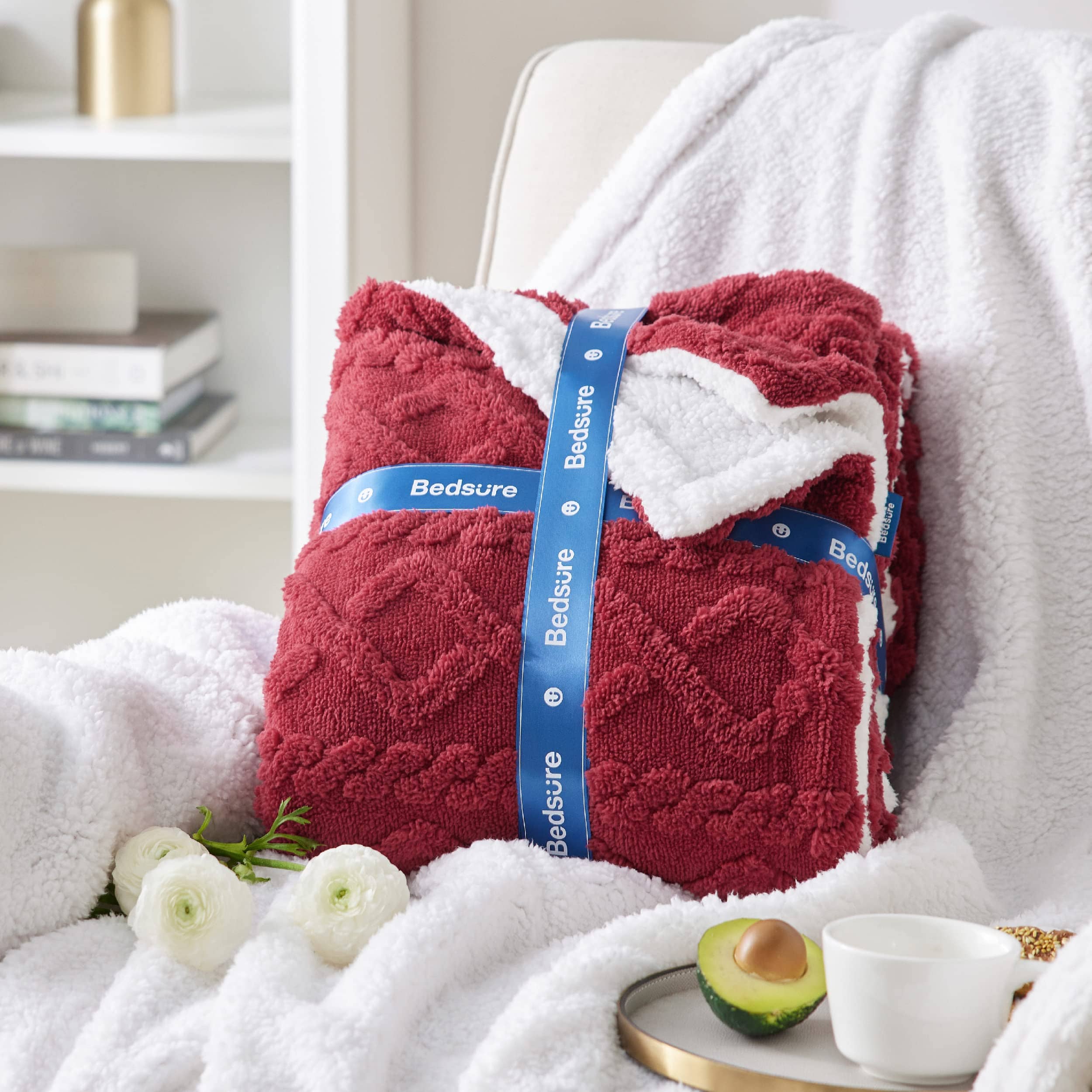 GentleSoft® Sherpa Throw Blanket For Couch