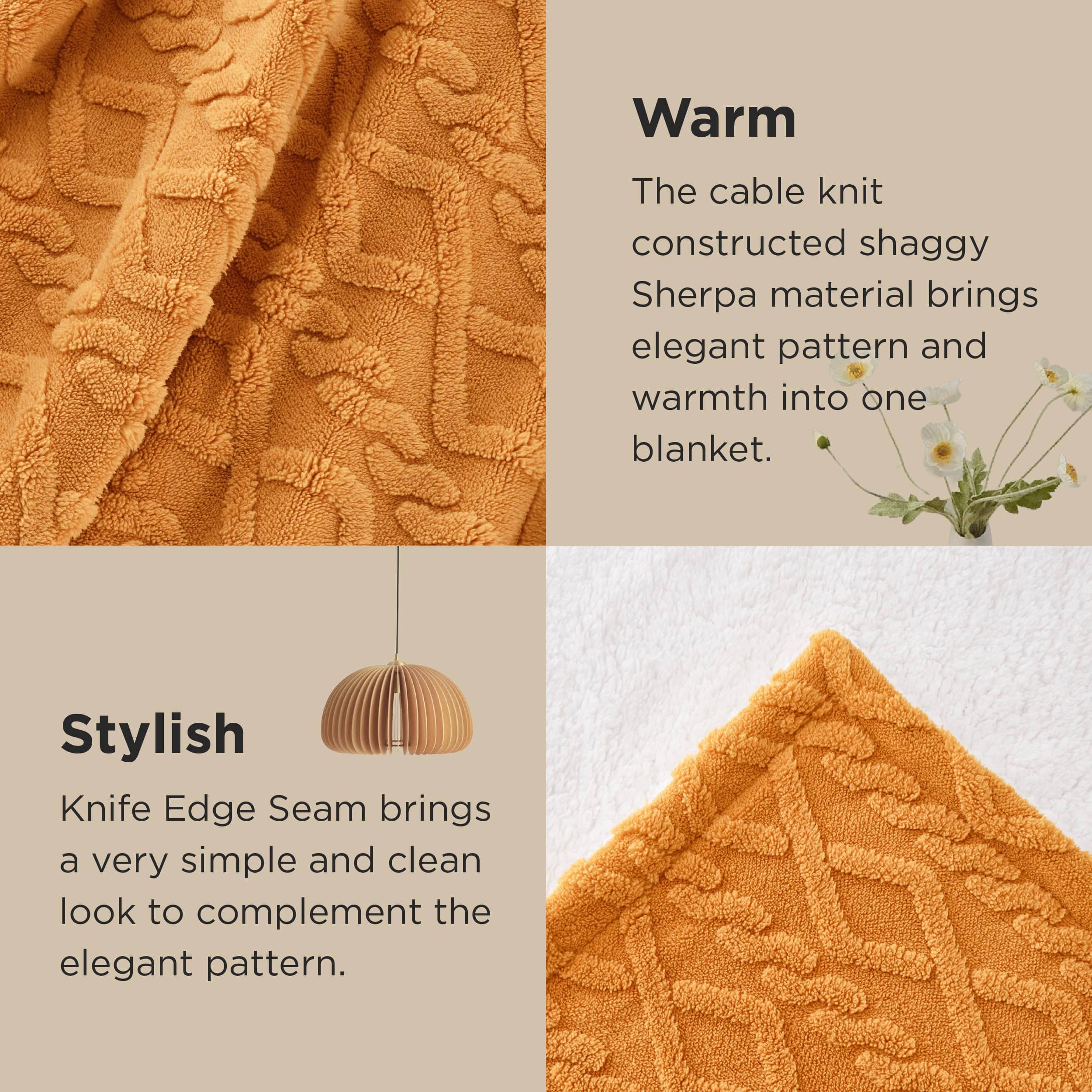 GentleSoft® Sherpa Throw Blanket For Couch