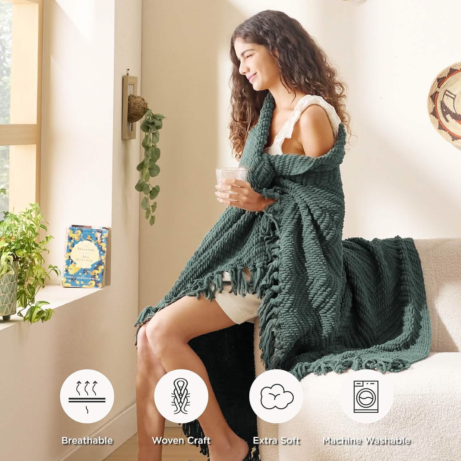 GentleSoft® GentleSoft Versatile Knit Woven Chenille Blanket