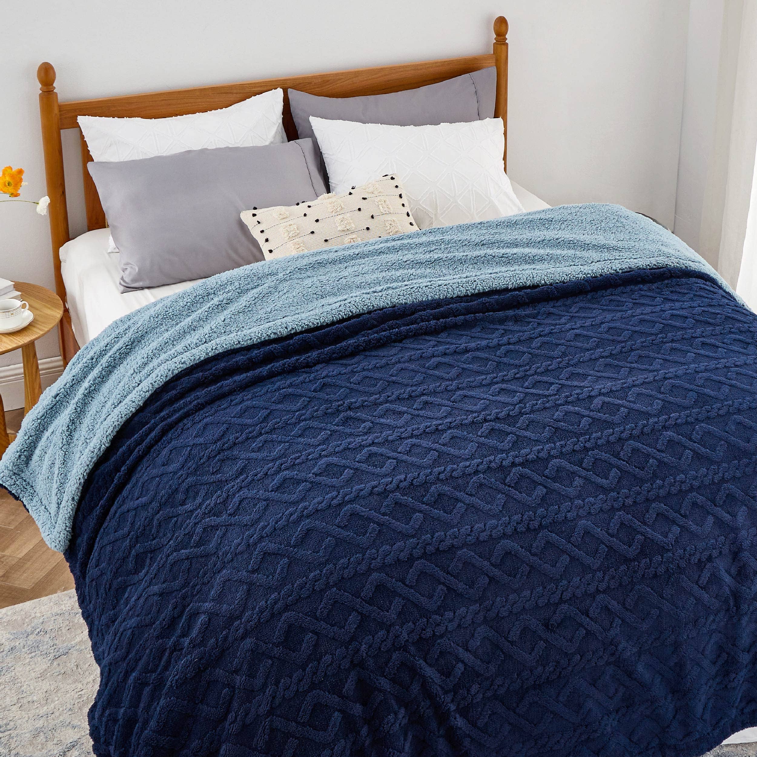 GentleSoft® Sherpa Throw Blanket For Couch