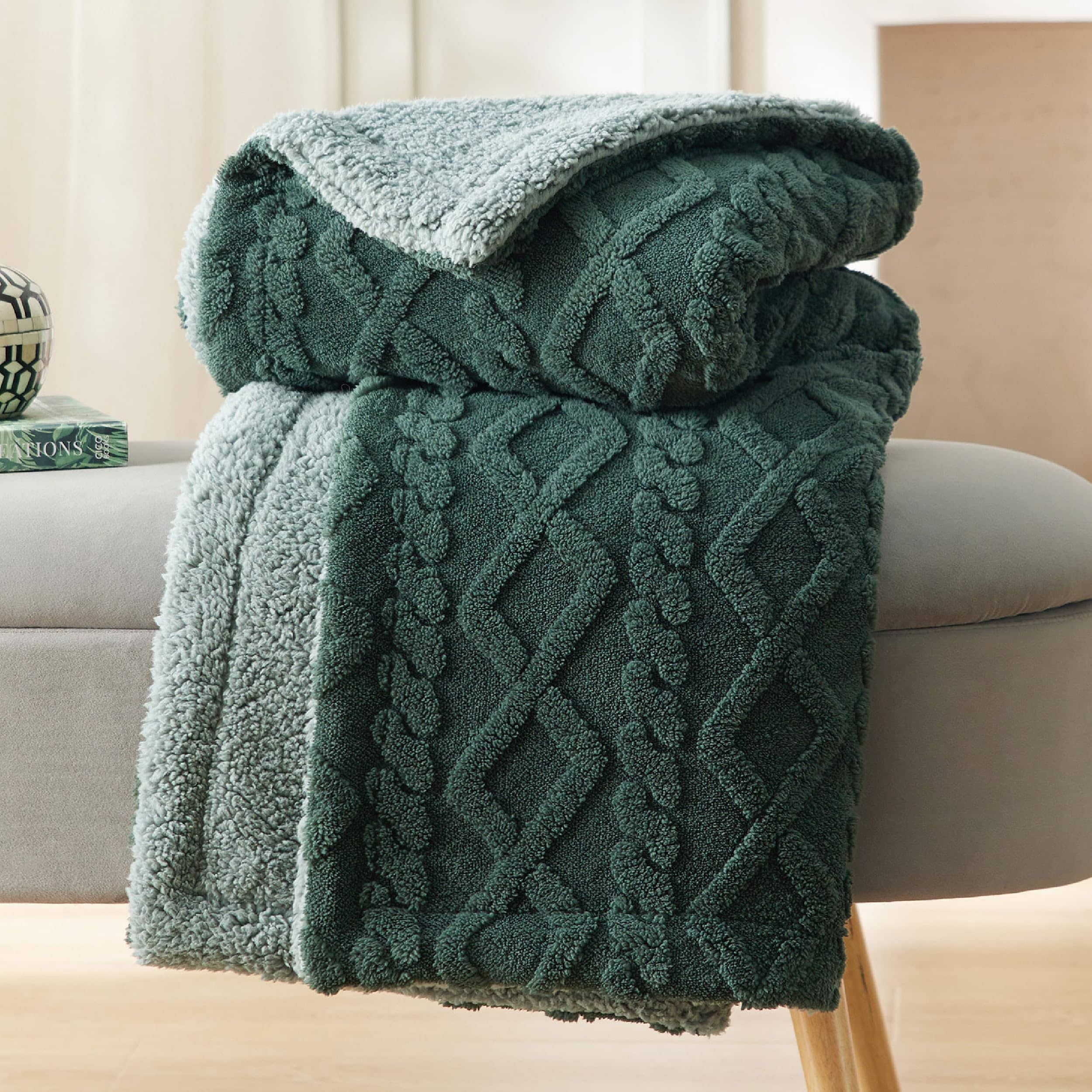 GentleSoft® Sherpa Throw Blanket For Couch