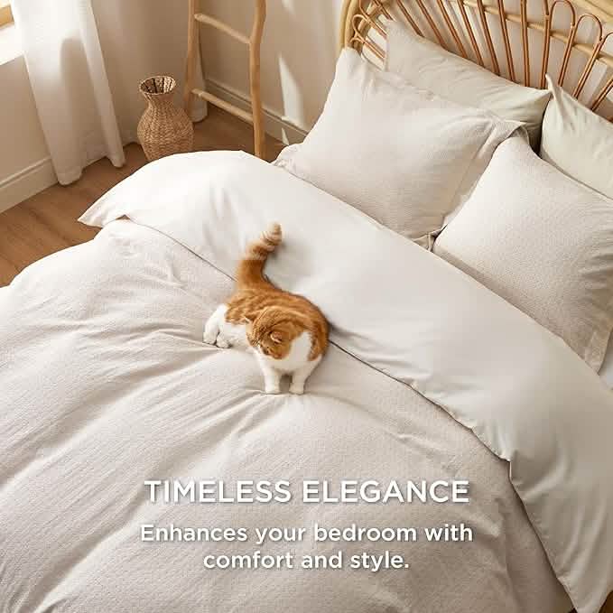 GentleSoft® 100% Cotton Diamond Jacquard Duvet Cover Set