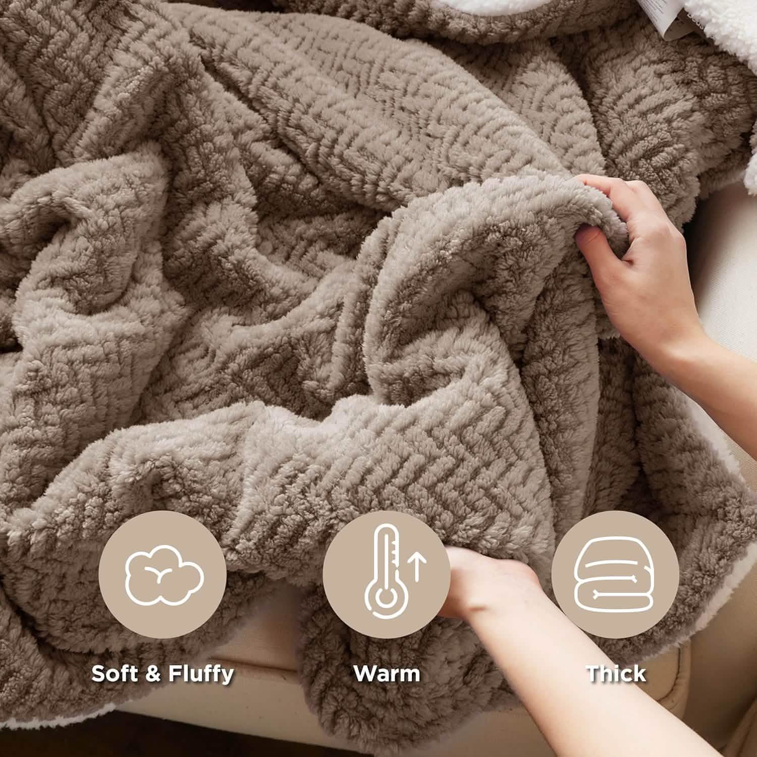 GentleSoft® Chevron Sherpa Fleece Blanket