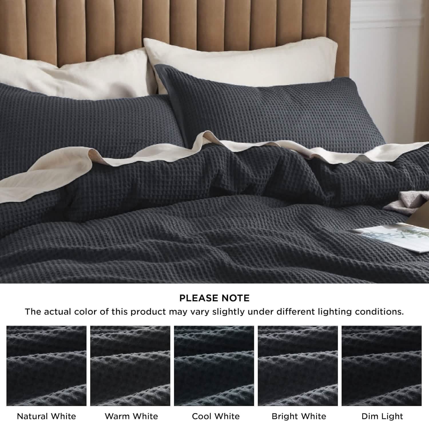 GentleSoft® Cotton Waffle Weave Duvet Cover Set