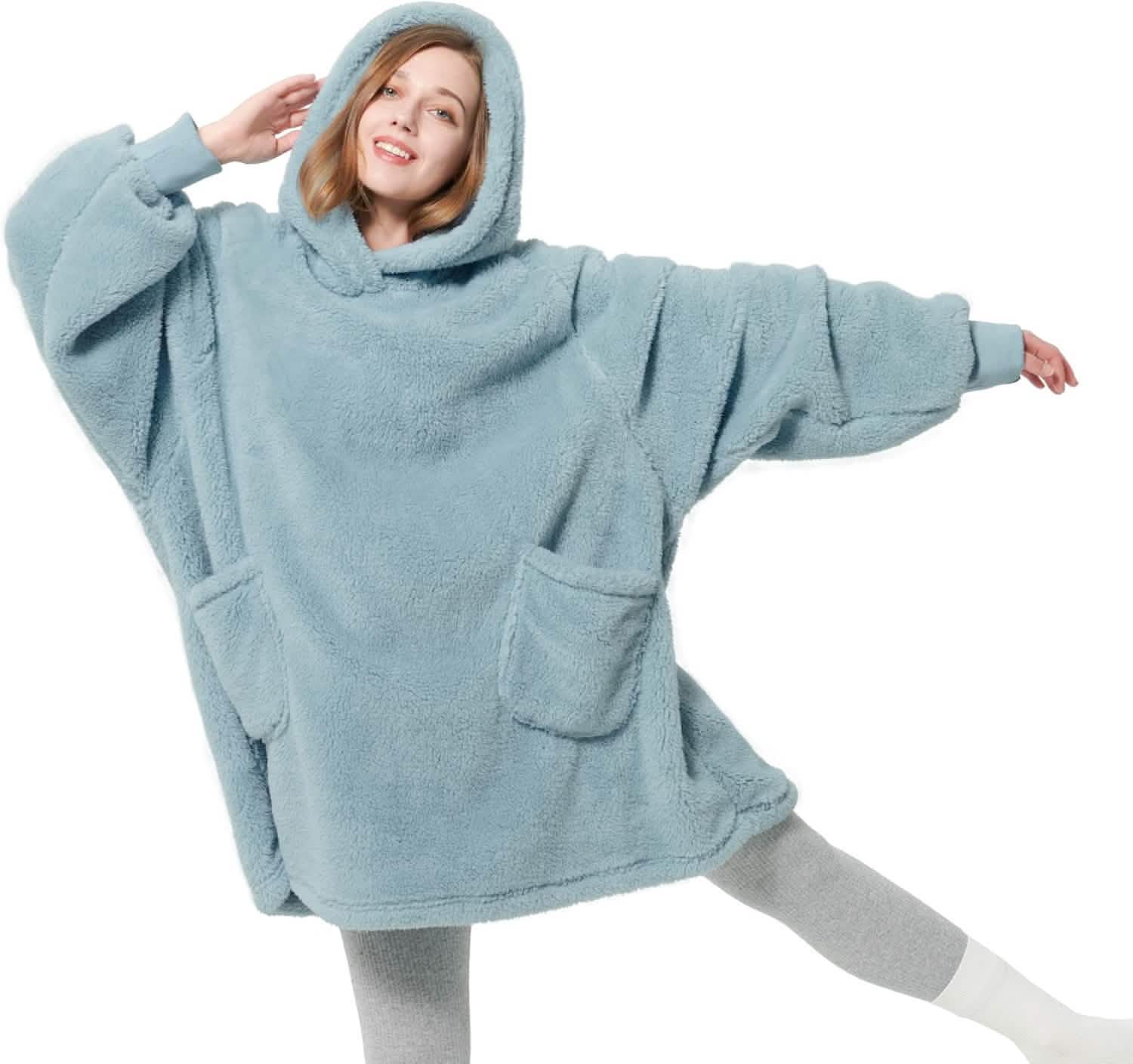 GentleSoft® Shaggy Sherpa Blanket Hoodie