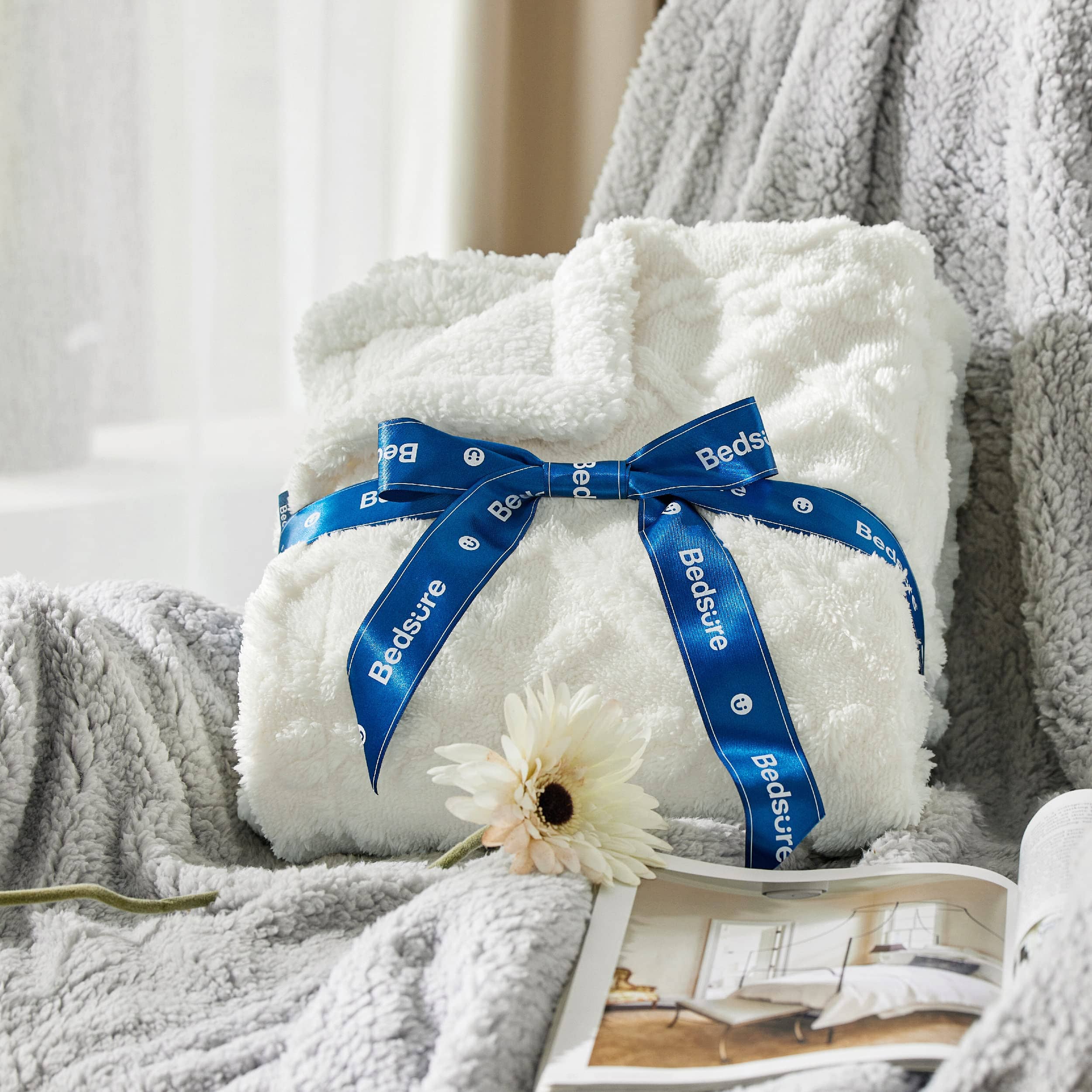 GentleSoft® Sherpa Throw Blanket For Couch