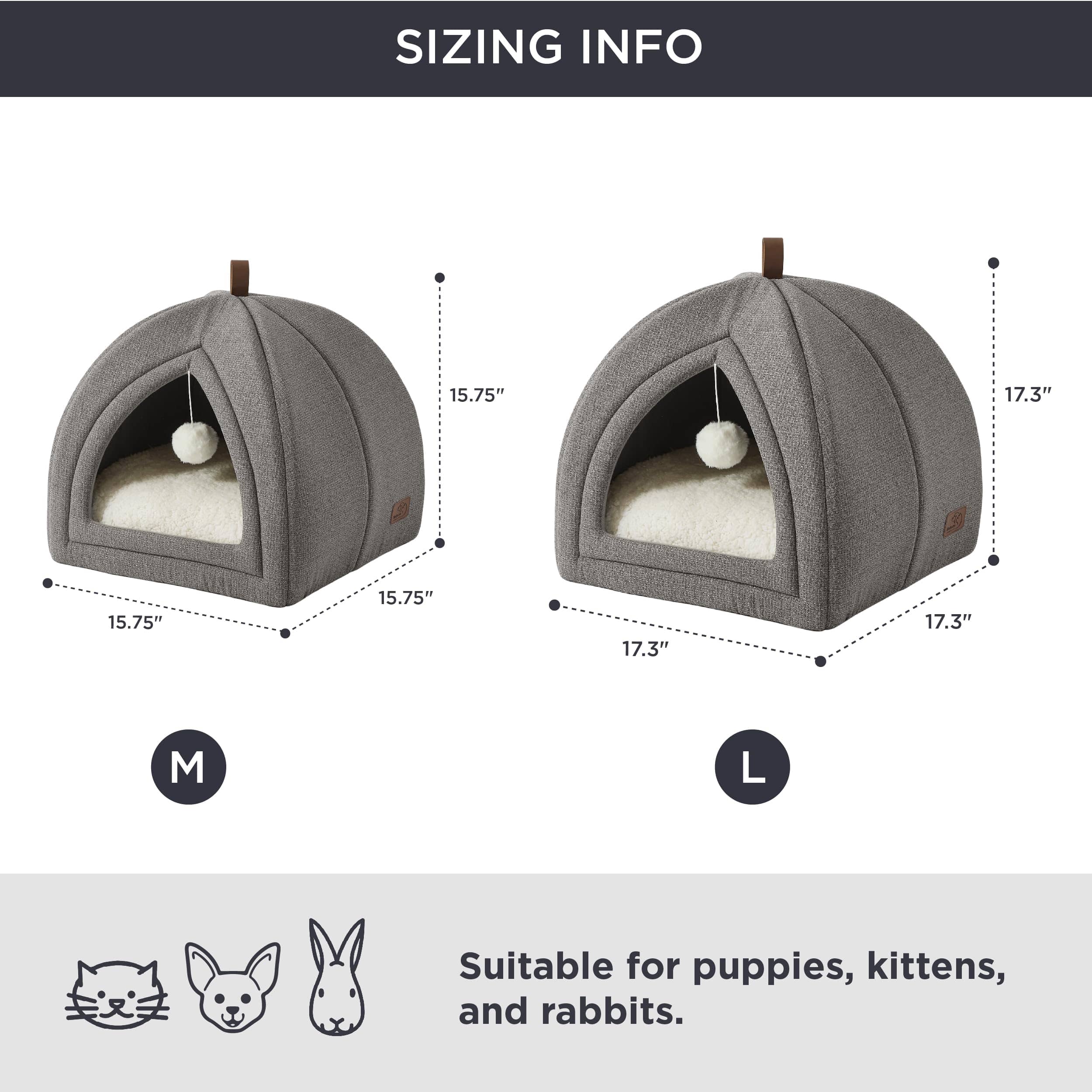 Faux-Linen Cat Dog Tent