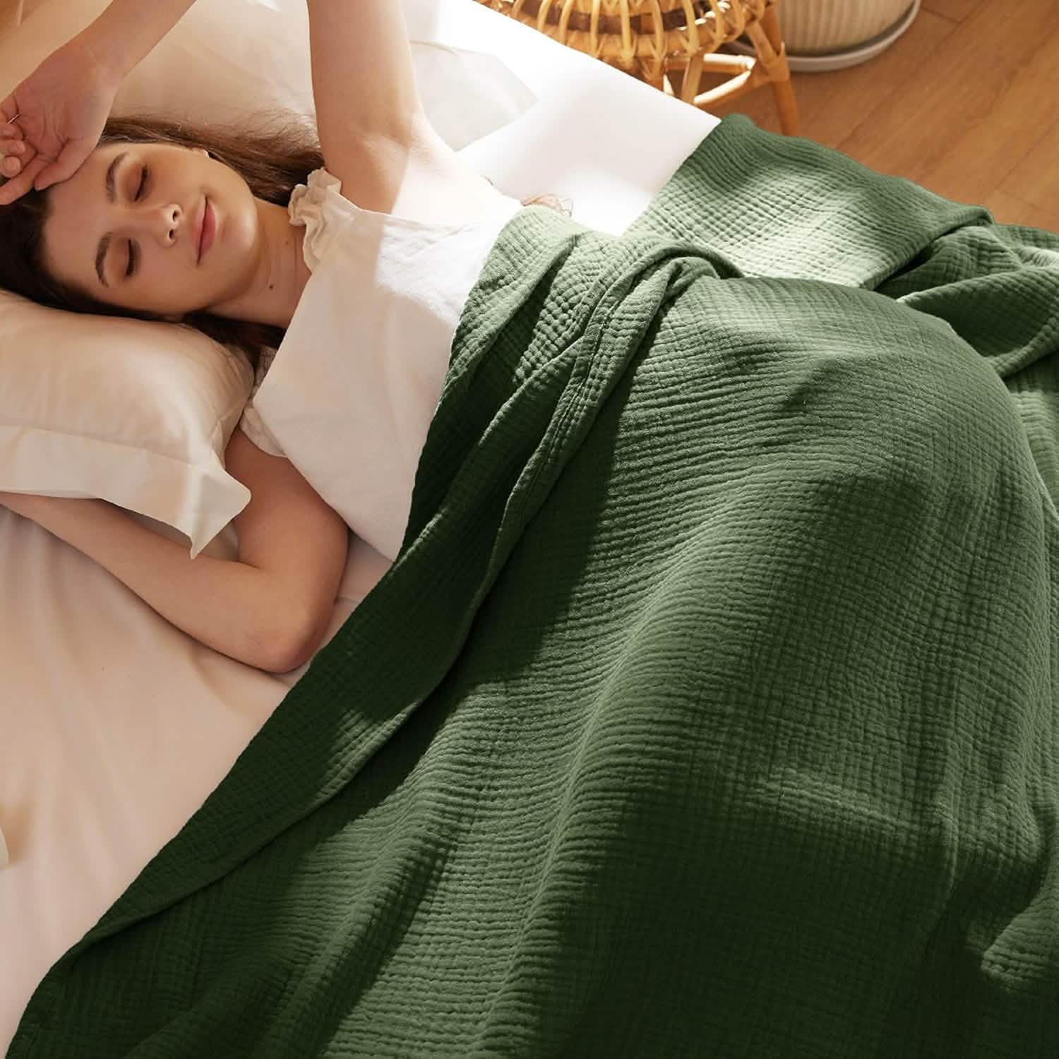 GentleSoft® 100% Cotton Gauze Spring Throw Blanket