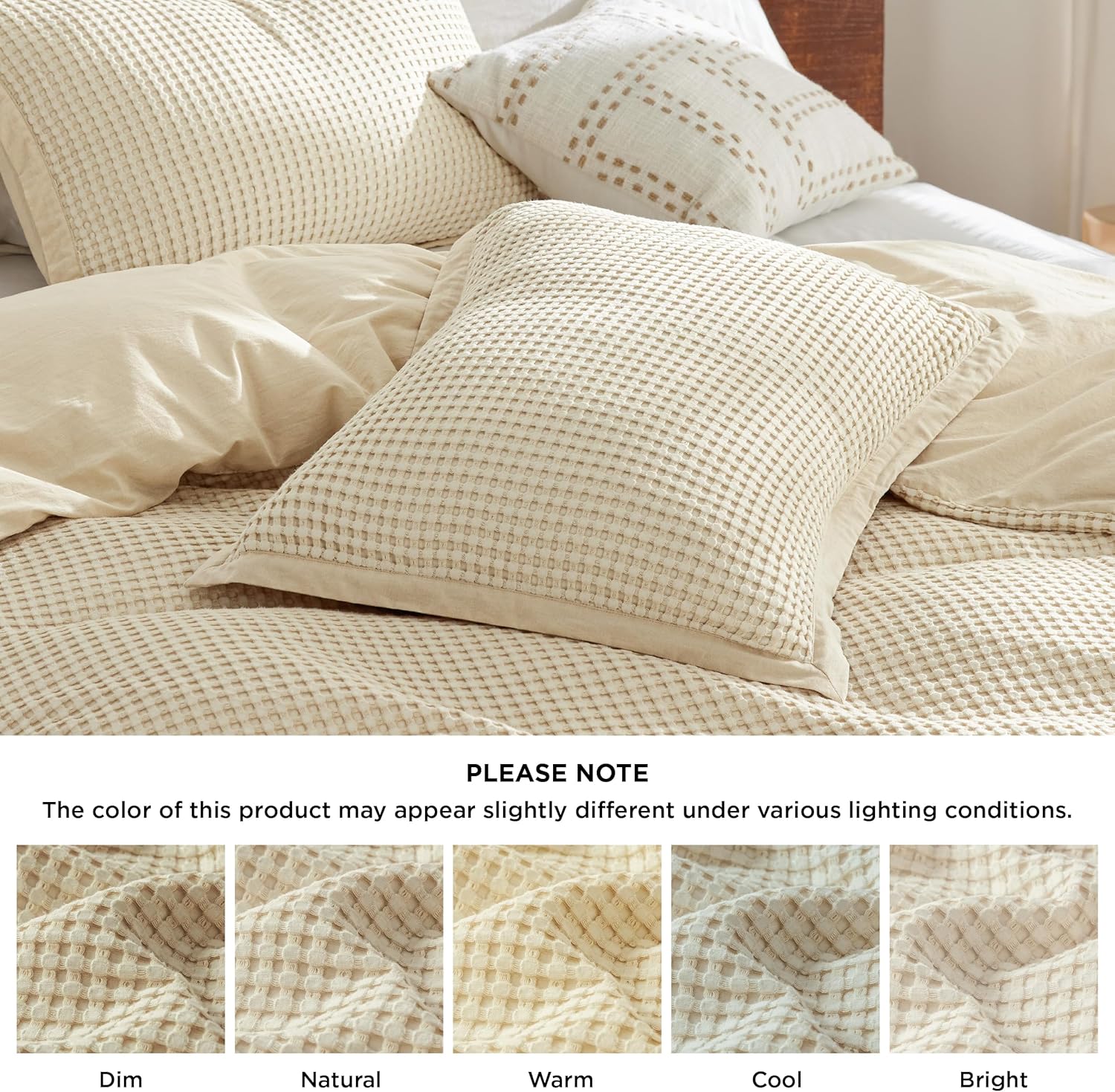 GentleSoft® Cooling Waffle Duvet Cover Set