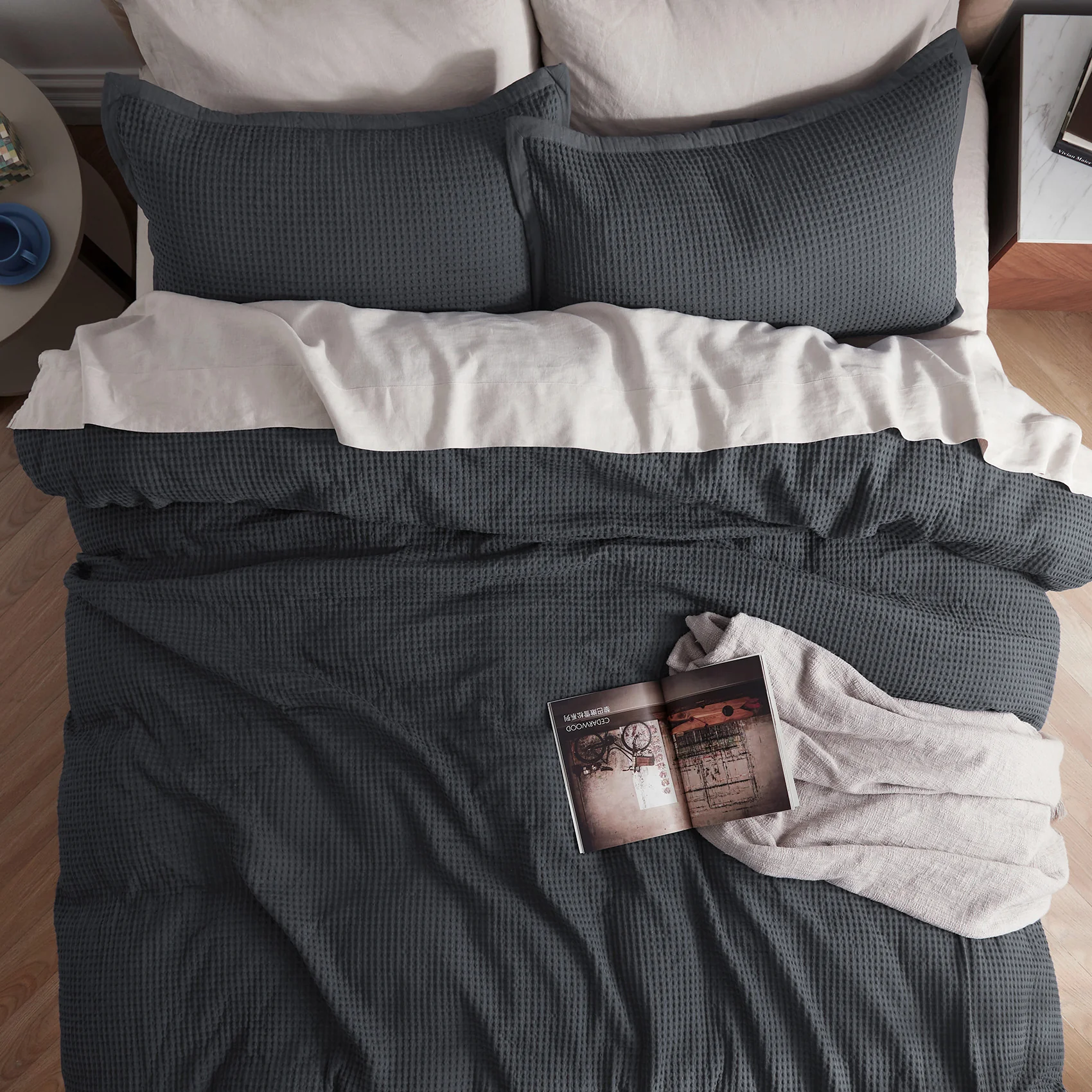GentleSoft® Cotton Waffle Weave Duvet Cover Set
