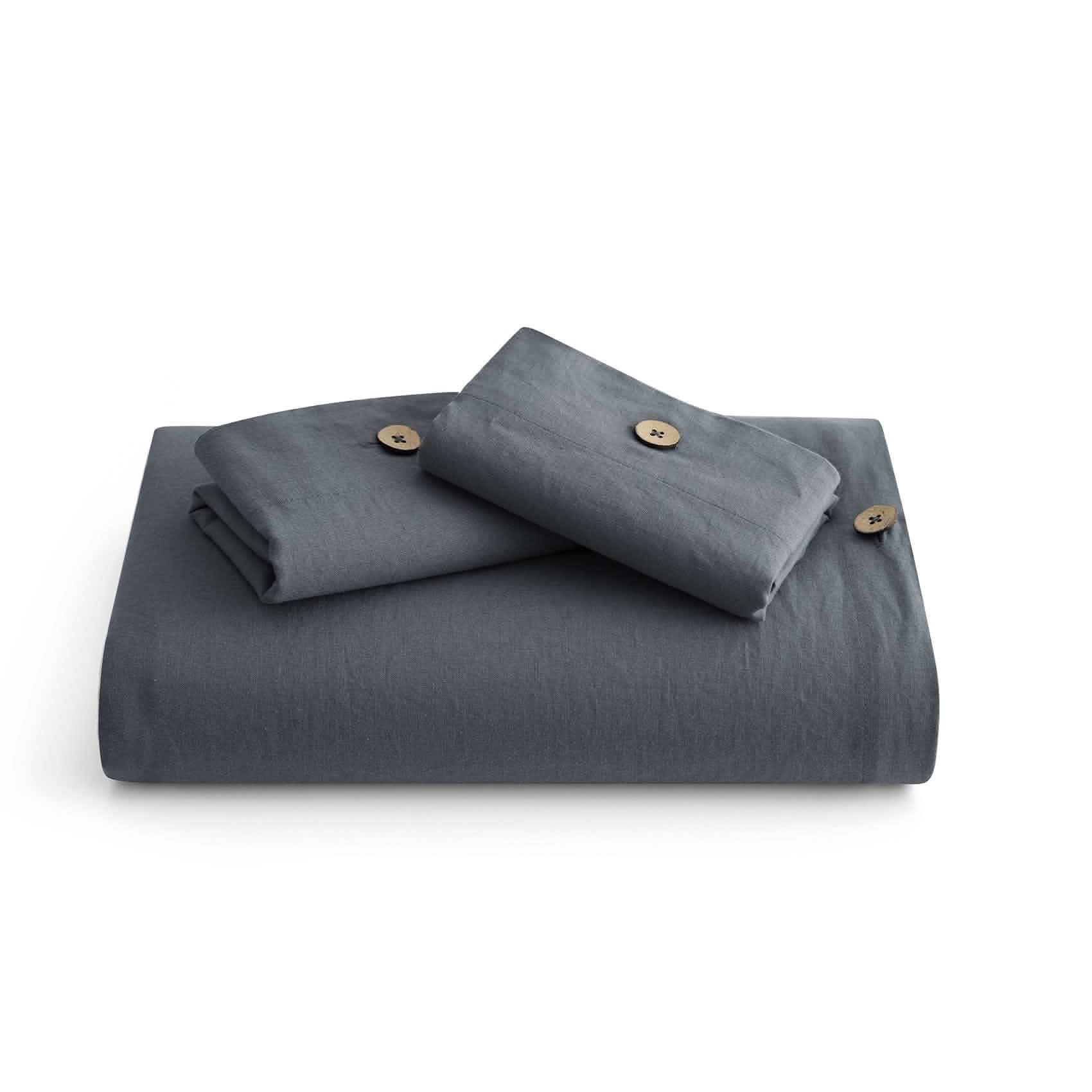 GentleSoft® Cotton Linen Hybrid Duvet Cover Set