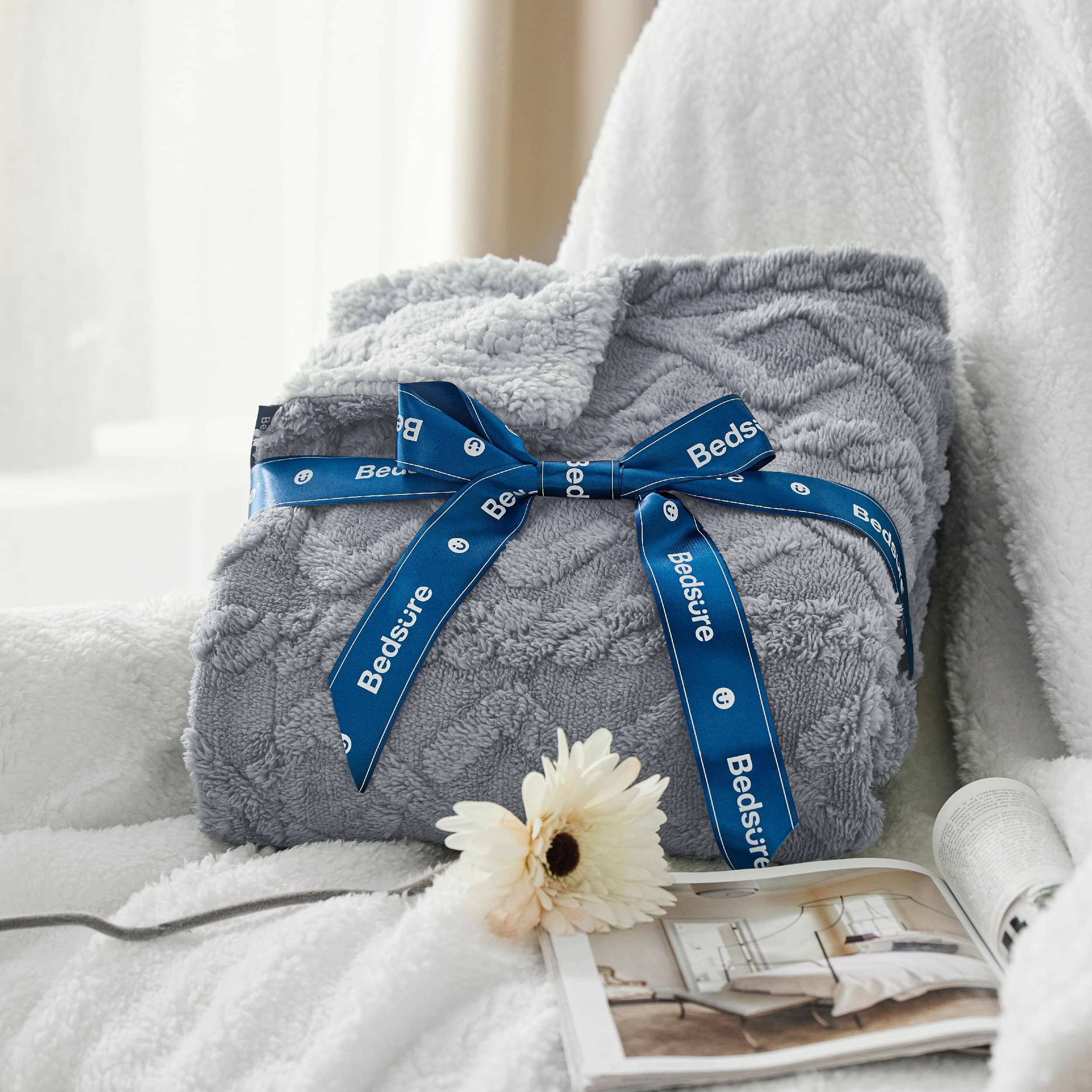 GentleSoft® Sherpa Throw Blanket For Couch