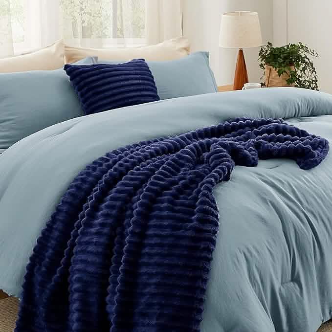 GentleSoft® Checkered Comforter Set Striped