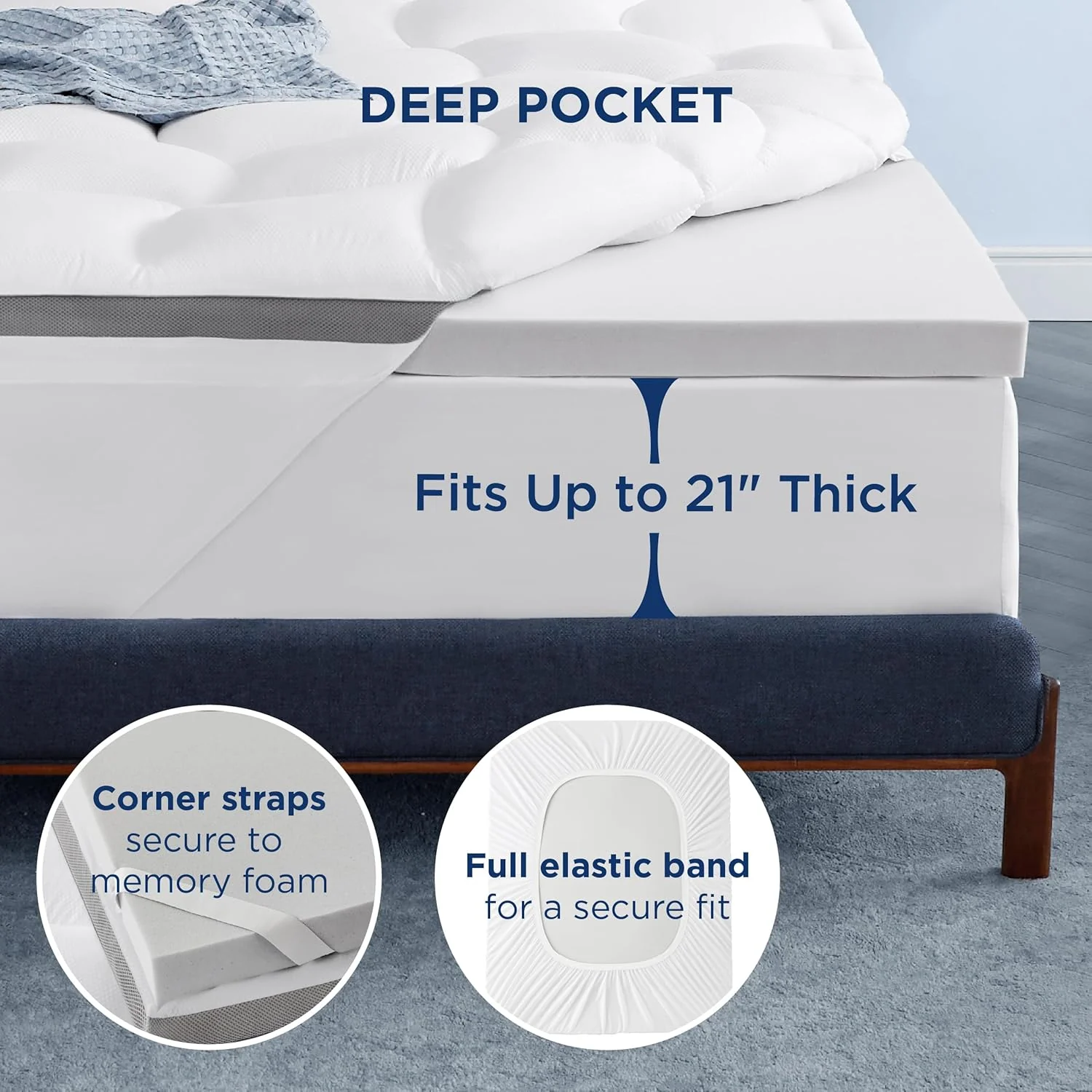 GentleSoft® Dual-Comfort Waterproof Mattress Topper