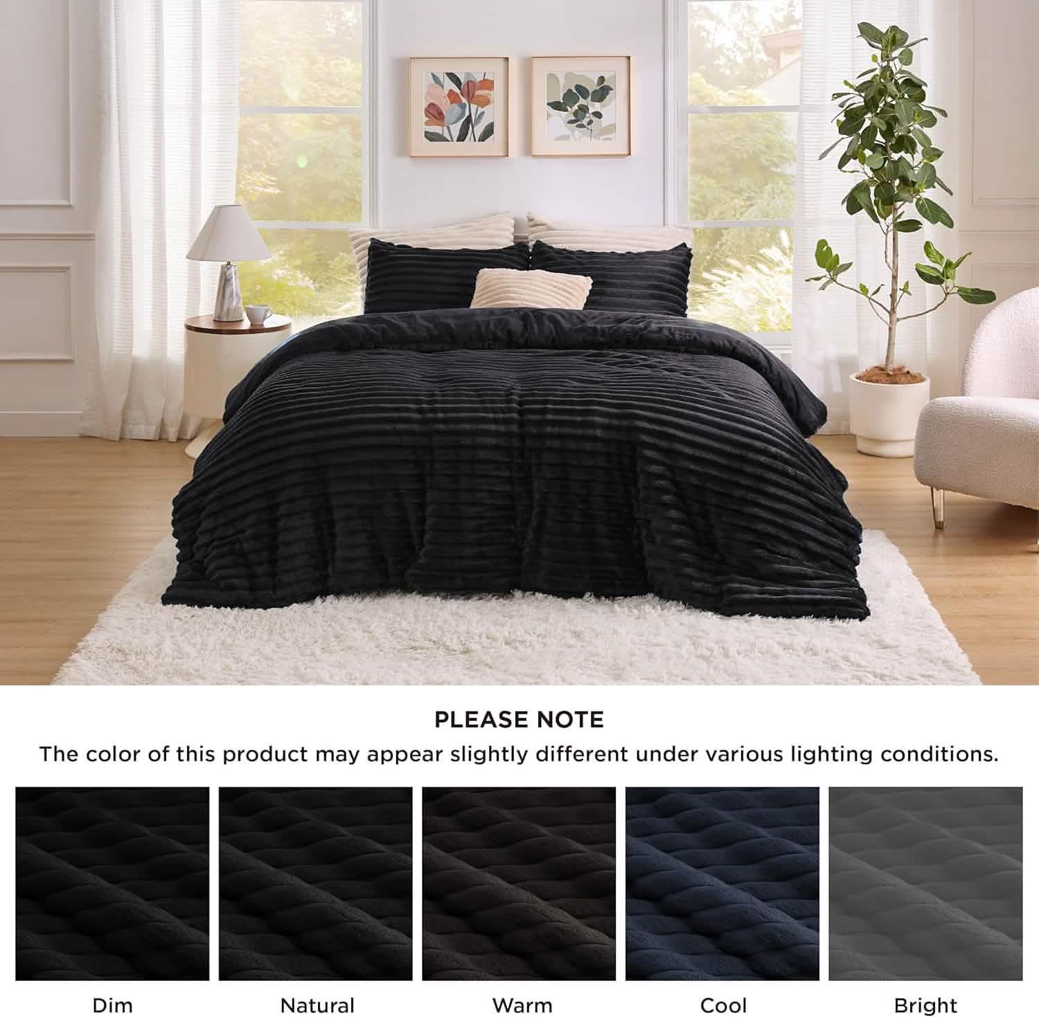 GentleSoft® Striped Flannel Comforter Set