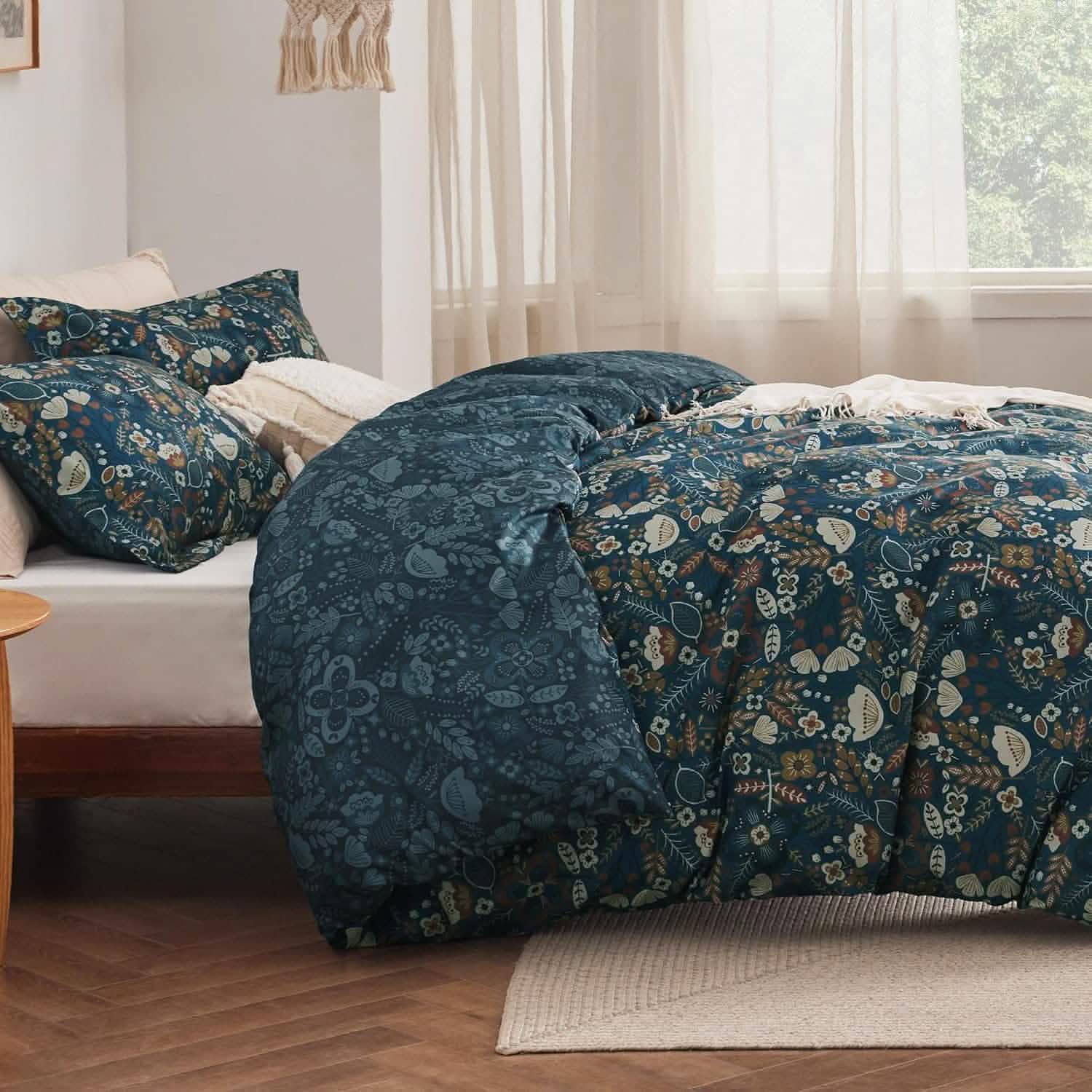 GentleSoft® Reversible Floral Duvet Cover Set