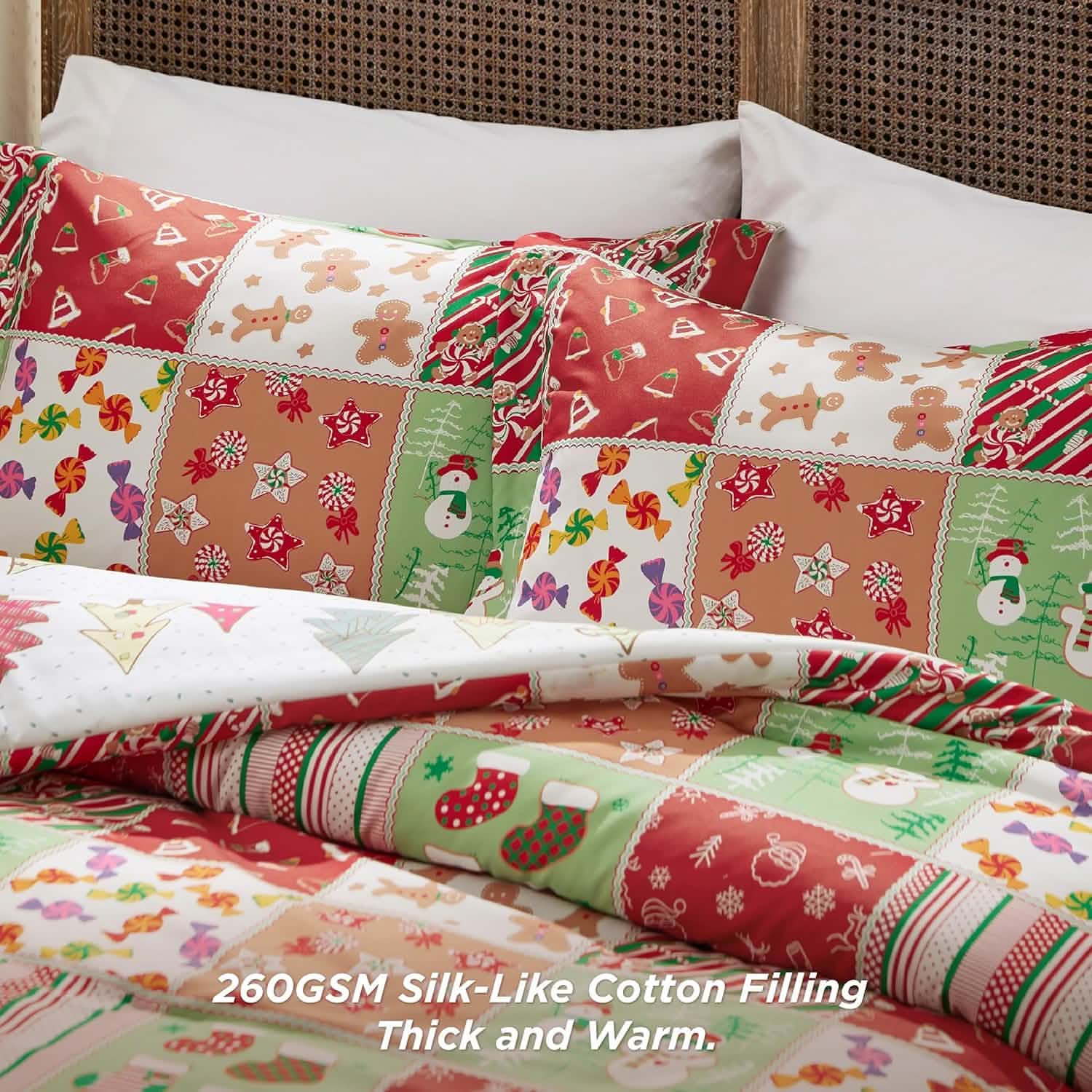 GentleSoft® Christmas Plaid Comforter Set Red