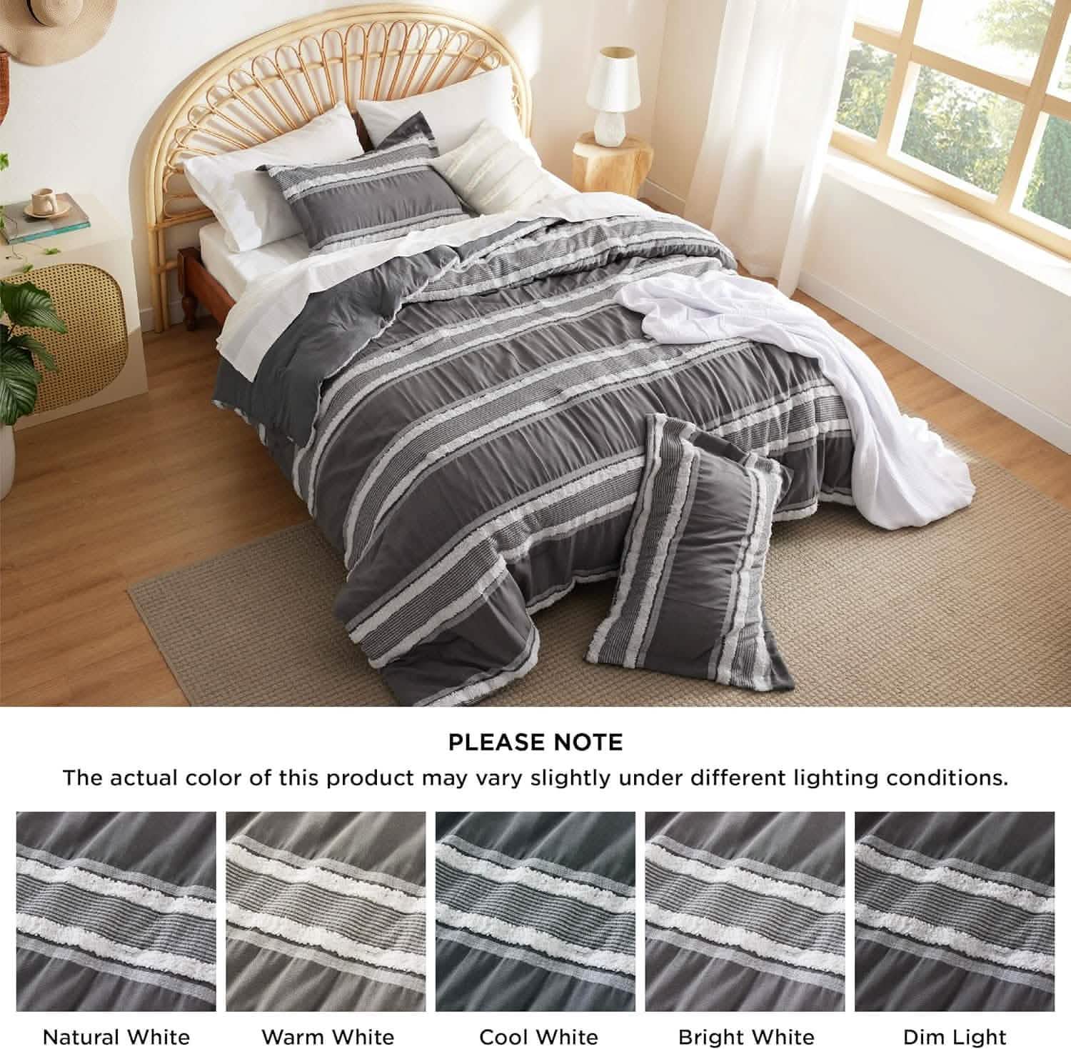 GentleSoft® Exotic Foliage Dark Grey Comforter Set