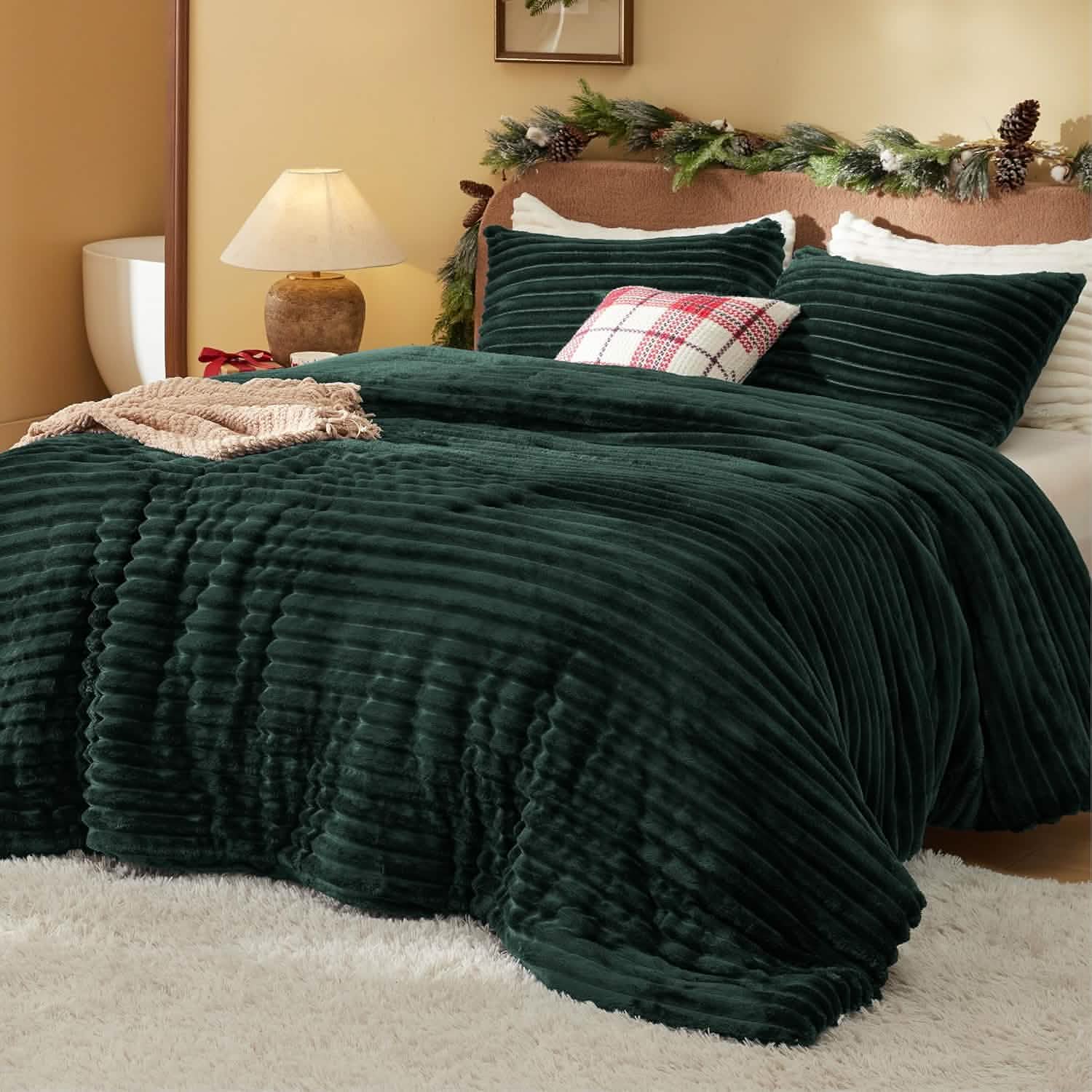 GentleSoft® Striped Flannel Comforter Set